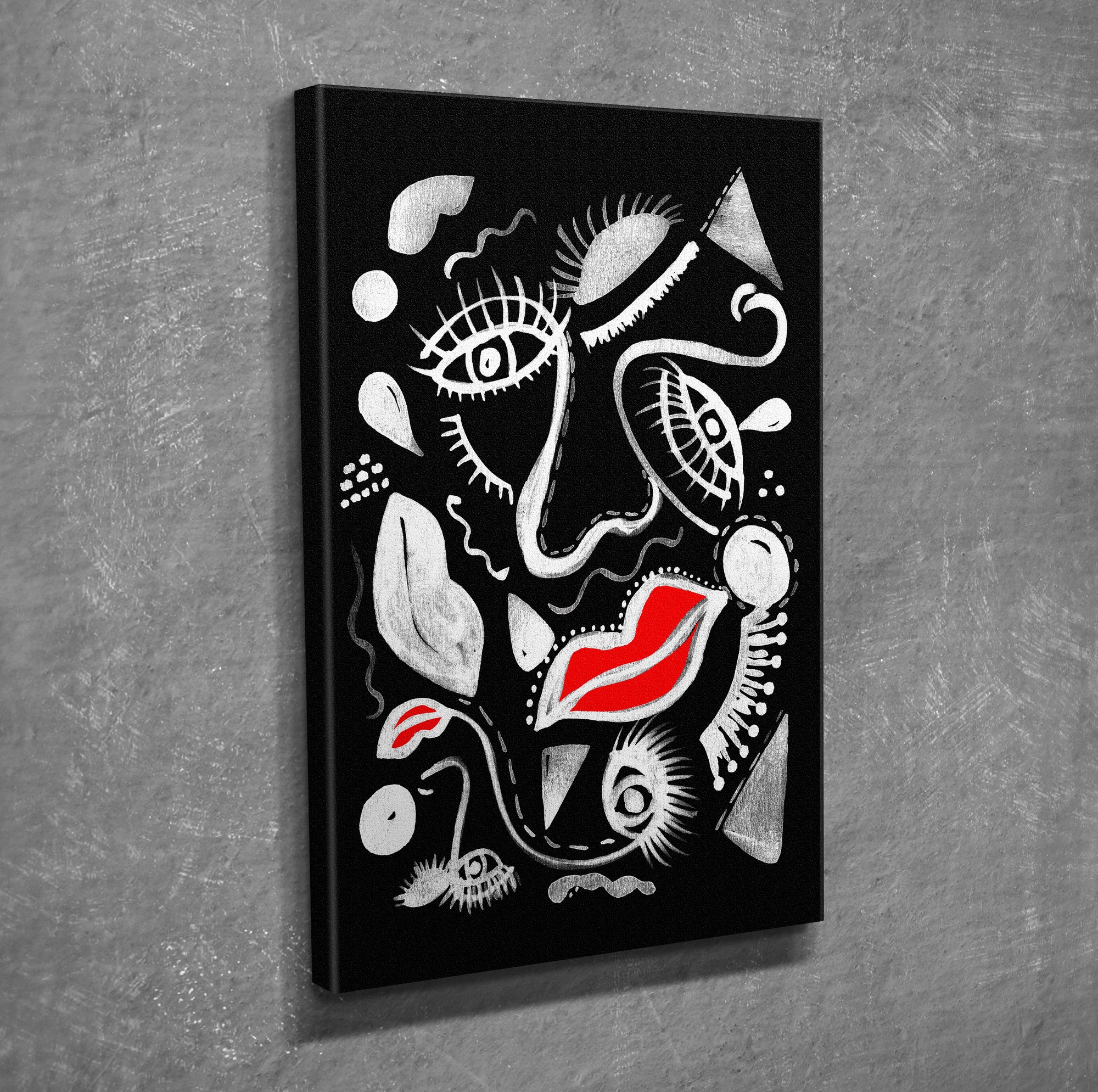 Quadro Decorativo em Tela com Moldura de Madeira - Impressão Digital Multicolor 30x40cm