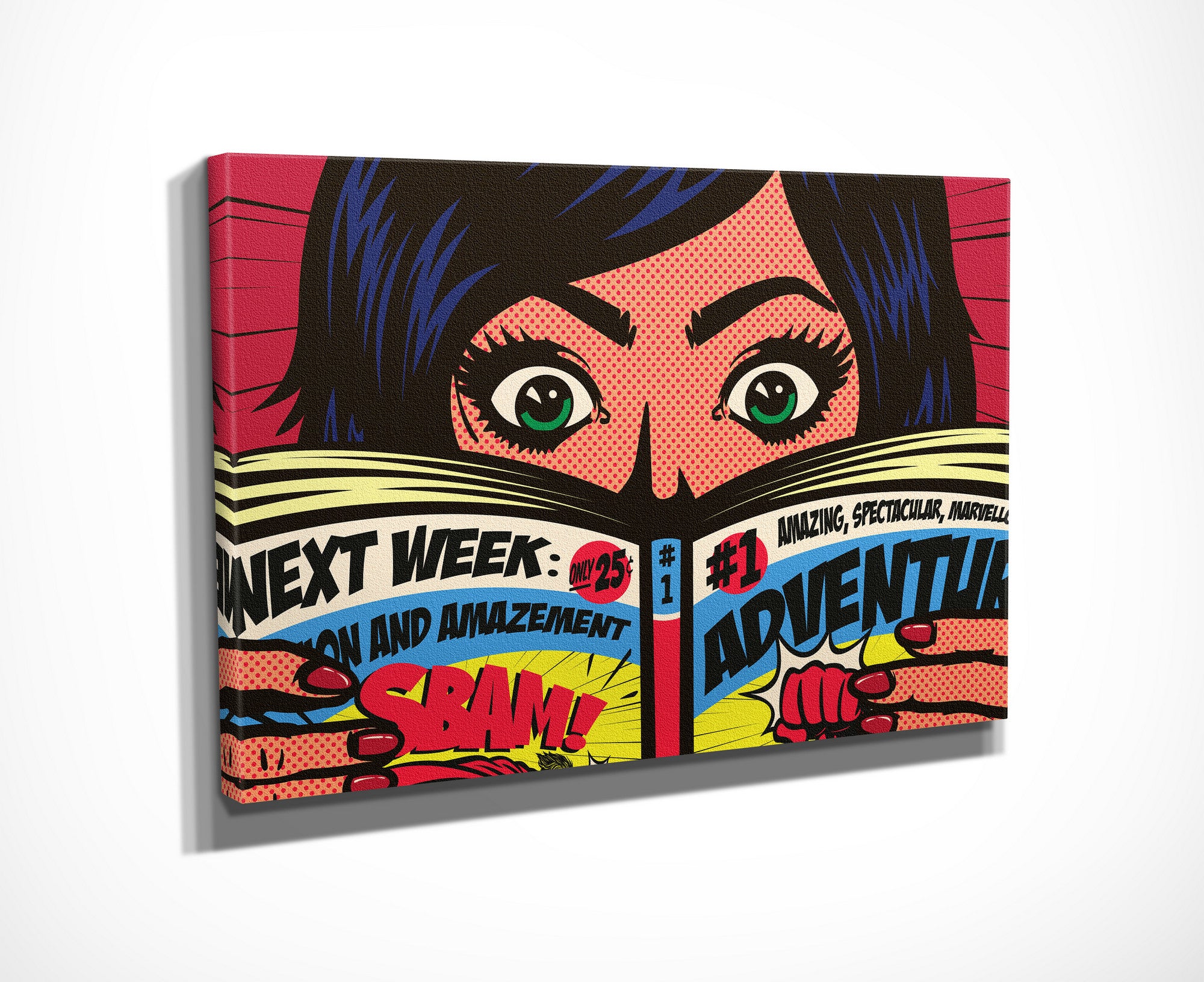 Quadro Decorativo em Tela com Moldura de Madeira - Impressão Digital Multicolor 30x40cm