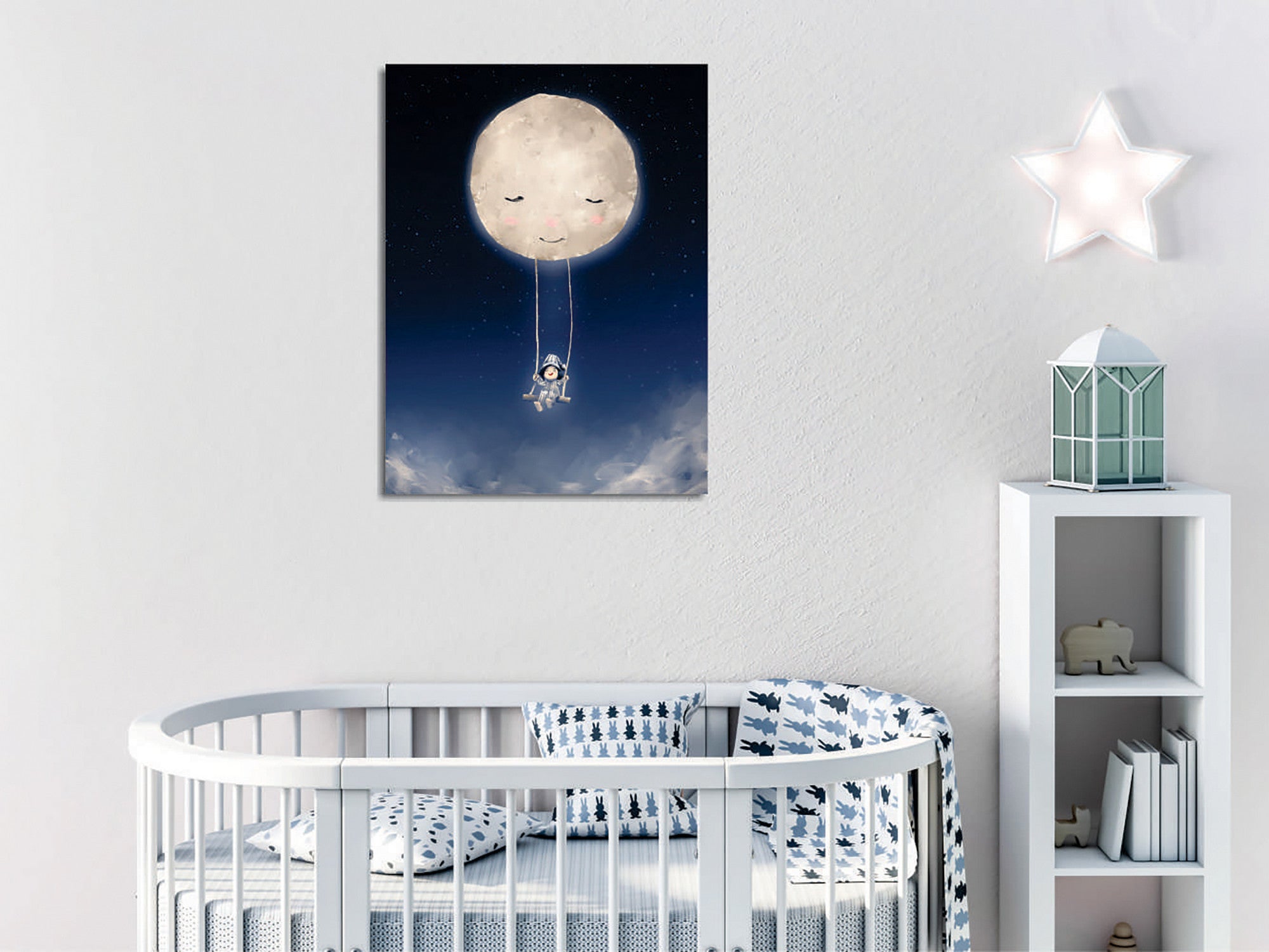 Quadro Decorativo em Tela com Moldura de Madeira - Impressão Digital Multicolor 30x40cm