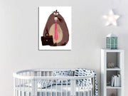 Quadro Decorativo em Tela com Moldura de Madeira - Impressão Digital Multicolor 30x40cm