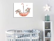 Quadro Decorativo em Tela com Moldura de Madeira - Impressão Digital Multicolor 30x40cm