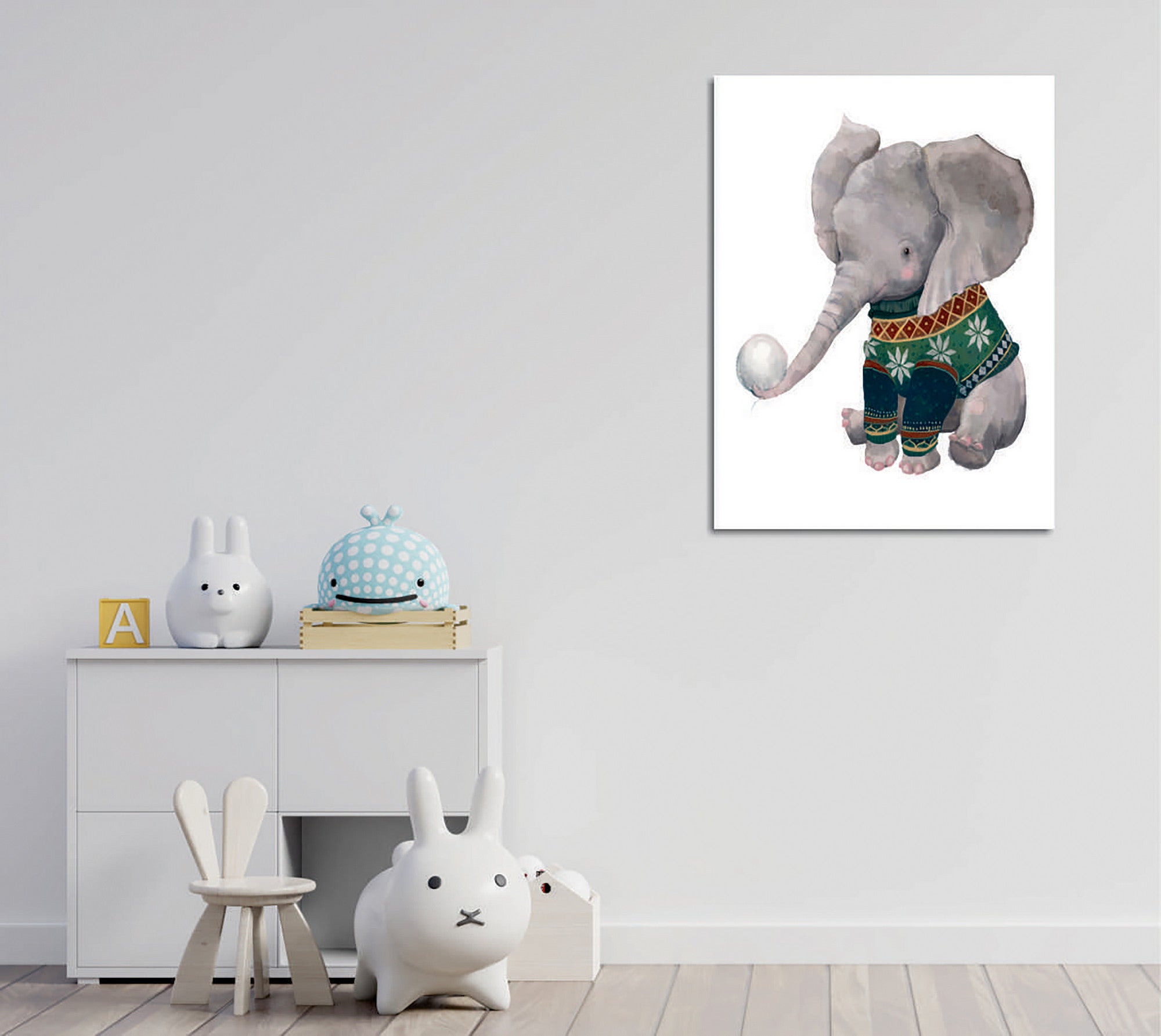 Quadro Decorativo em Tela com Moldura de Madeira - Impressão Digital Multicolor 30x40cm