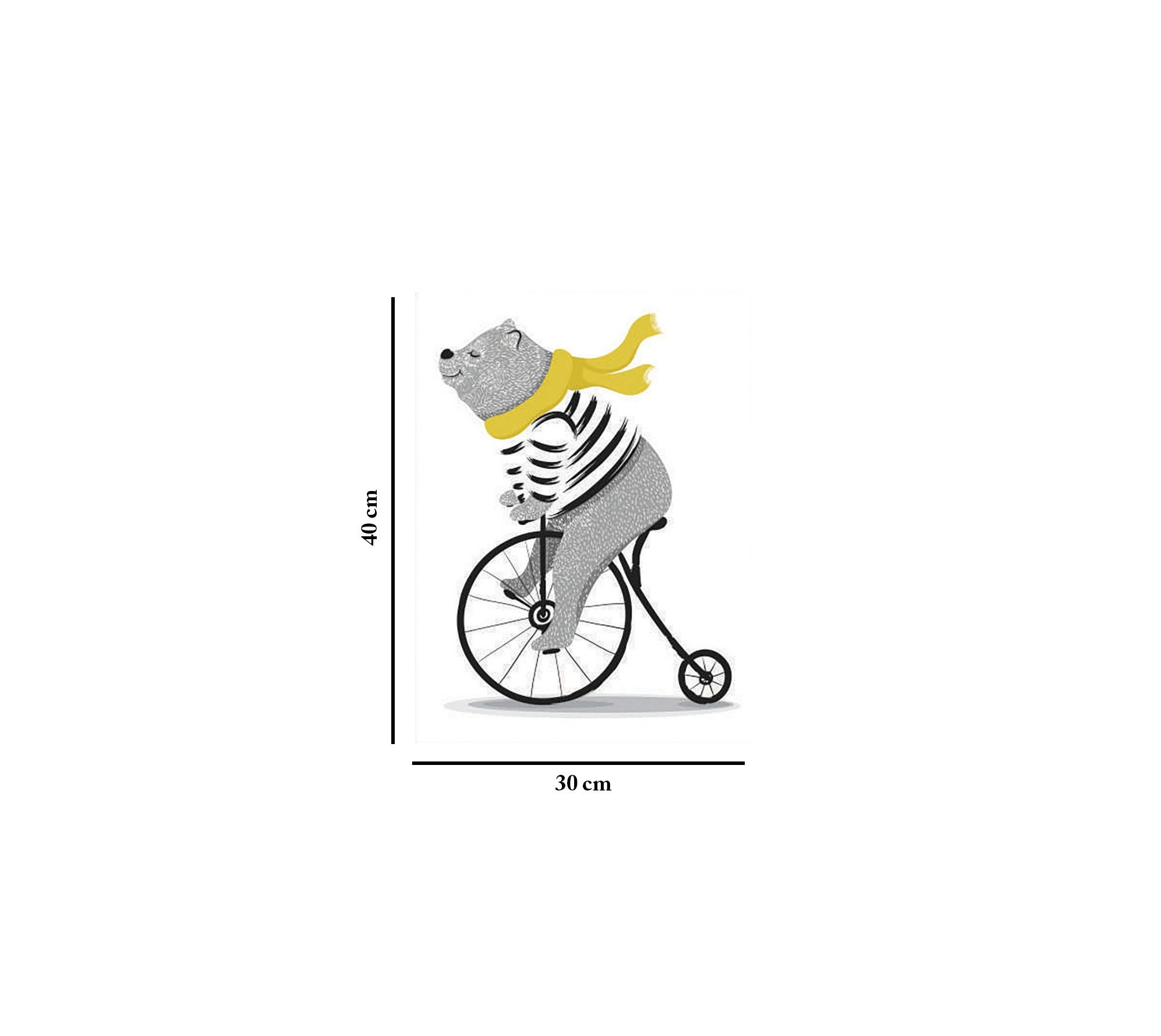 Quadro Decorativo em Tela com Moldura de Madeira - Impressão Digital Multicolor 30x40cm