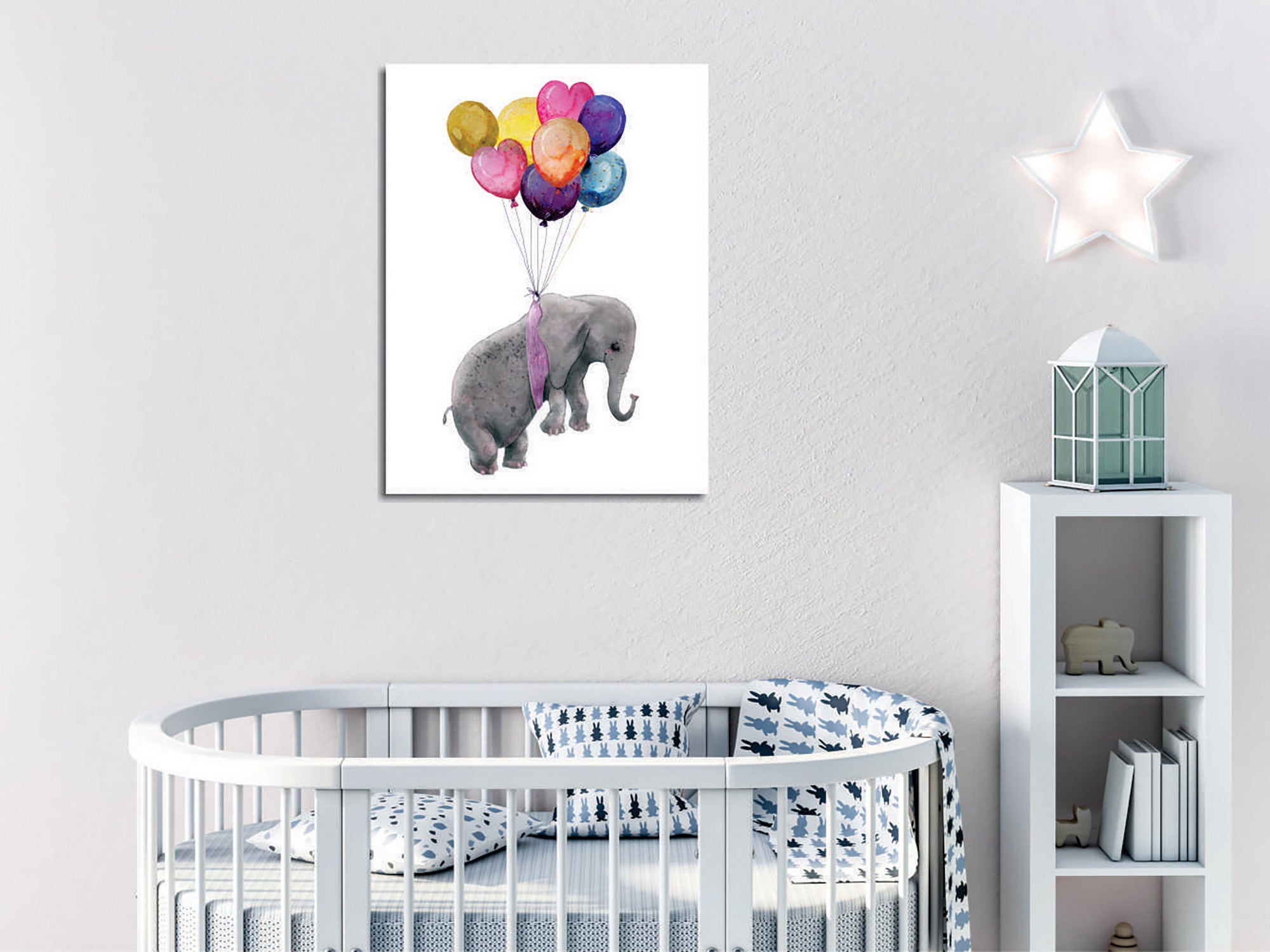 Quadro Decorativo em Tela com Moldura de Madeira - Impressão Digital Multicolor 30x40cm