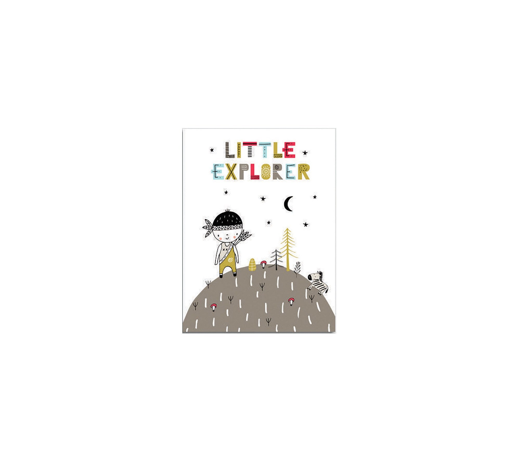 Quadro Decorativo em Tela com Moldura de Madeira - Impressão Digital Multicolor 30x40cm