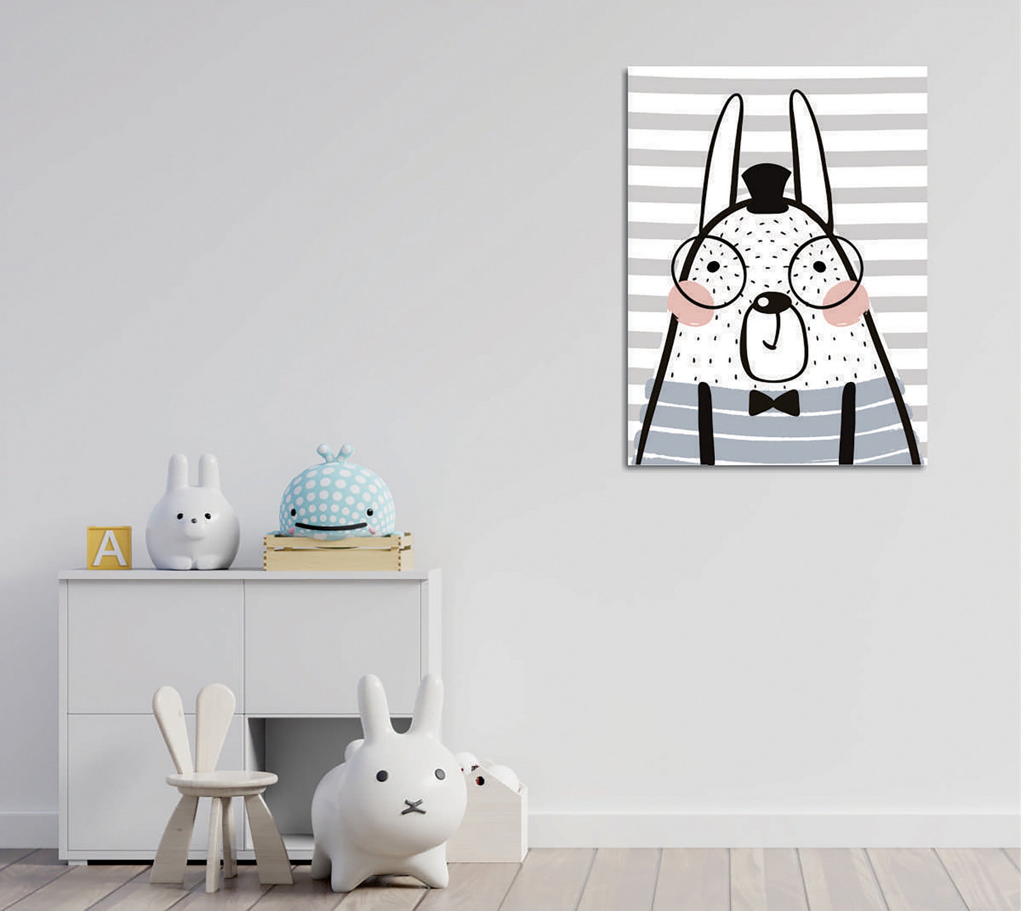 Quadro Decorativo em Tela com Moldura de Madeira - Impressão Digital Multicolor 30x40cm