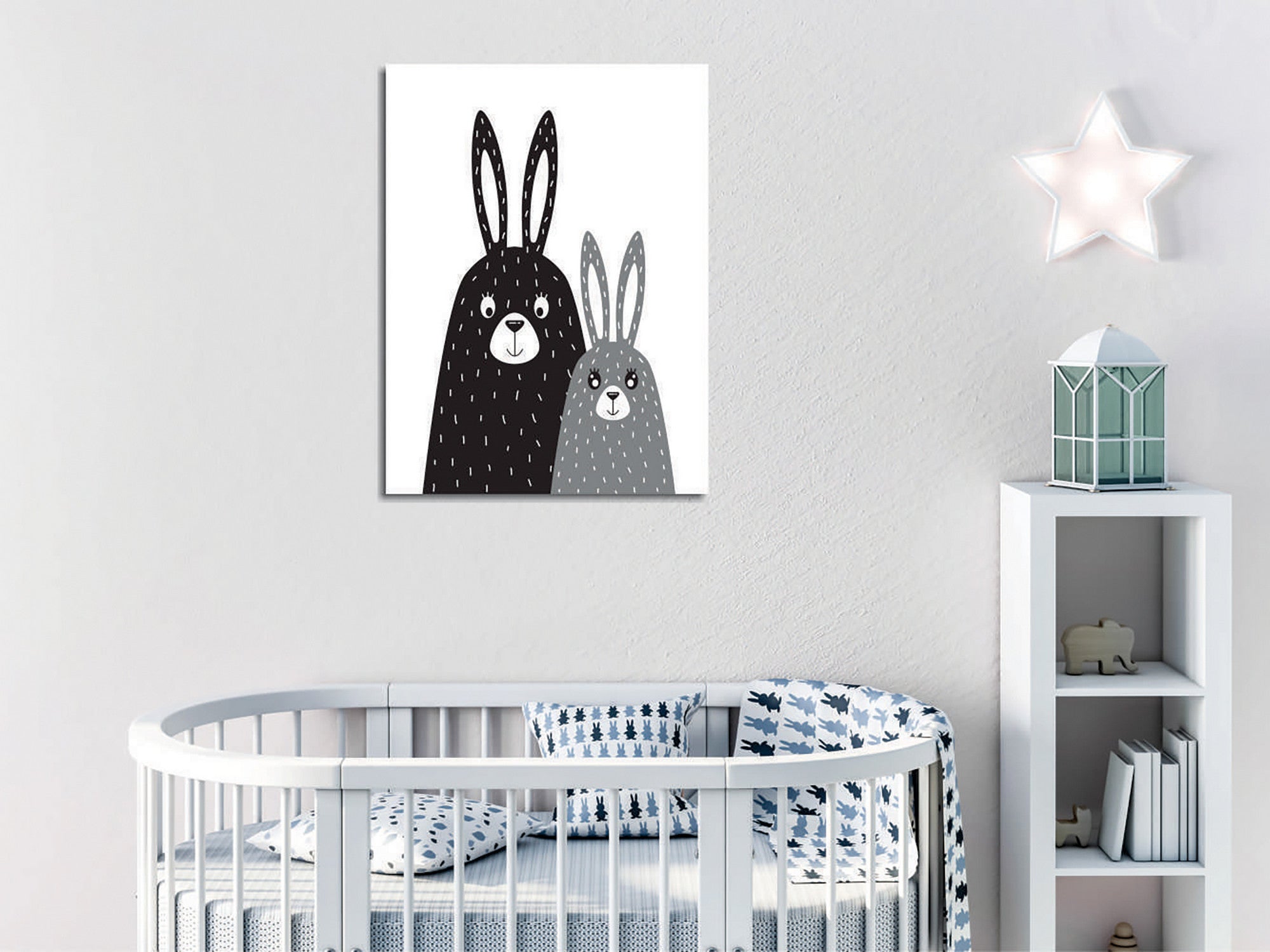 Quadro Decorativo em Tela com Moldura de Madeira - Impressão Digital Multicolor 30x40cm