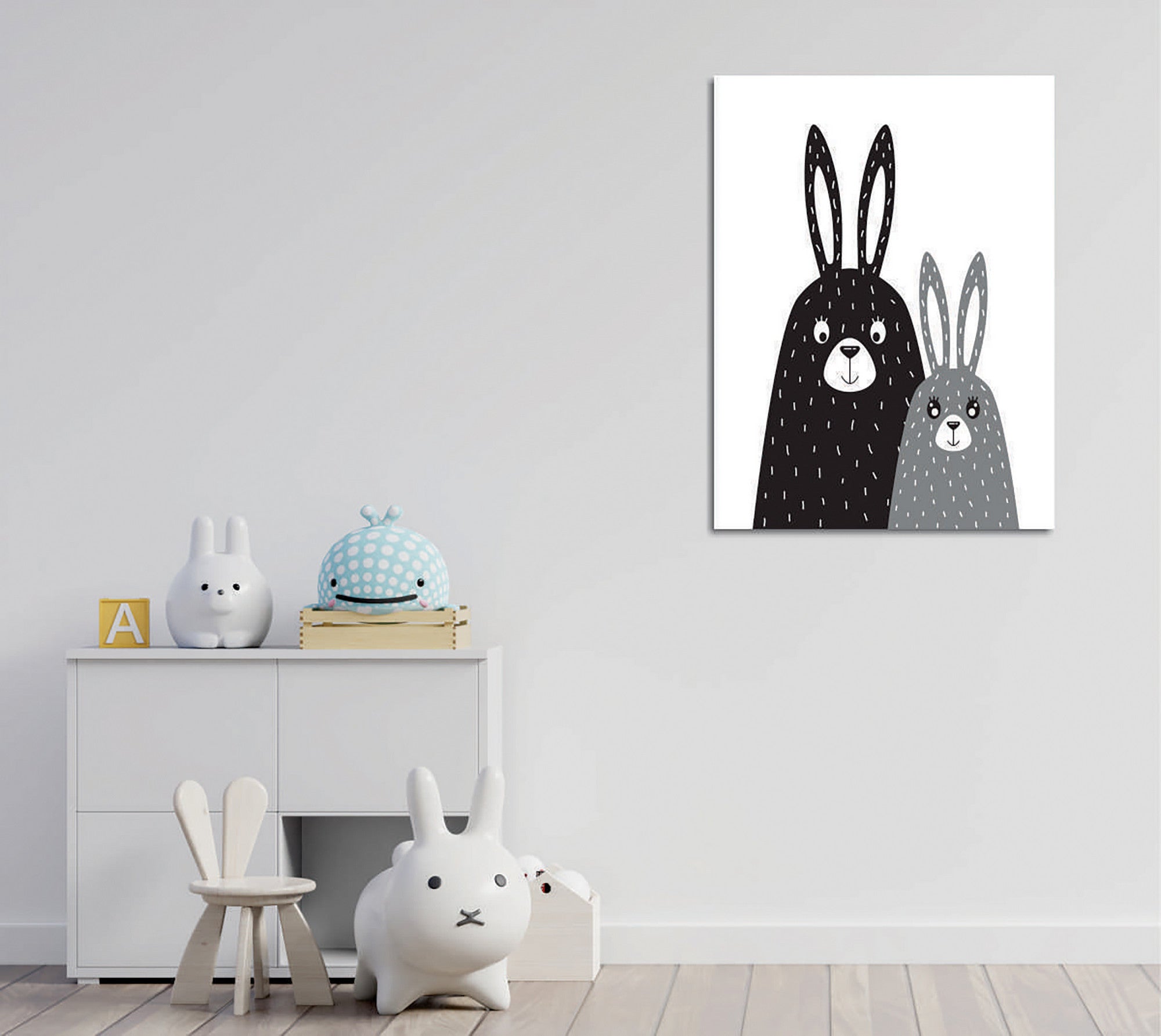 Quadro Decorativo em Tela com Moldura de Madeira - Impressão Digital Multicolor 30x40cm