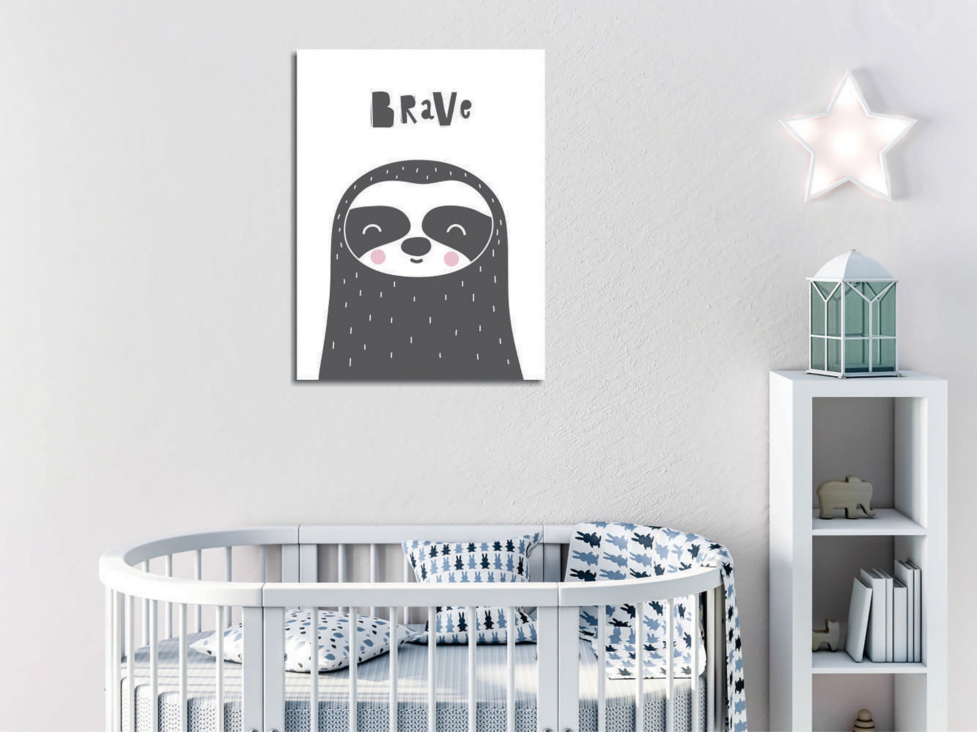 Quadro Decorativo em Tela com Moldura de Madeira - Impressão Digital Multicolor 30x40cm