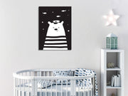 Quadro Decorativo em Tela com Moldura de Madeira - Impressão Digital Multicolor 30x40cm