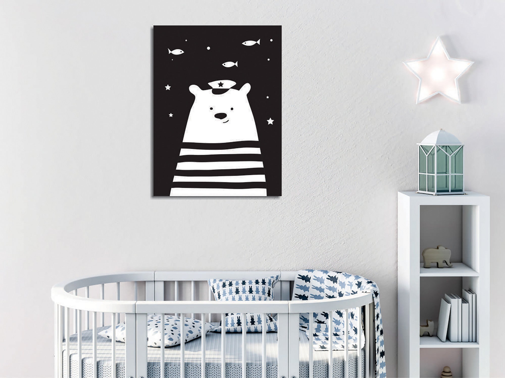 Quadro Decorativo em Tela com Moldura de Madeira - Impressão Digital Multicolor 30x40cm