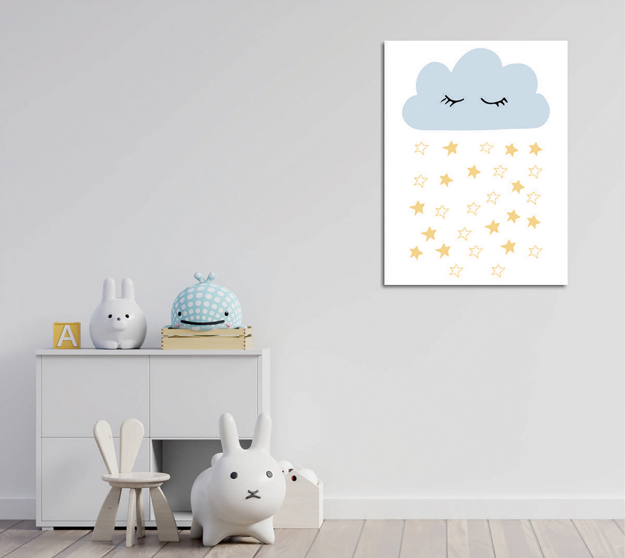 Quadro Decorativo em Tela com Moldura de Madeira - Impressão Digital Multicolor 30x40cm