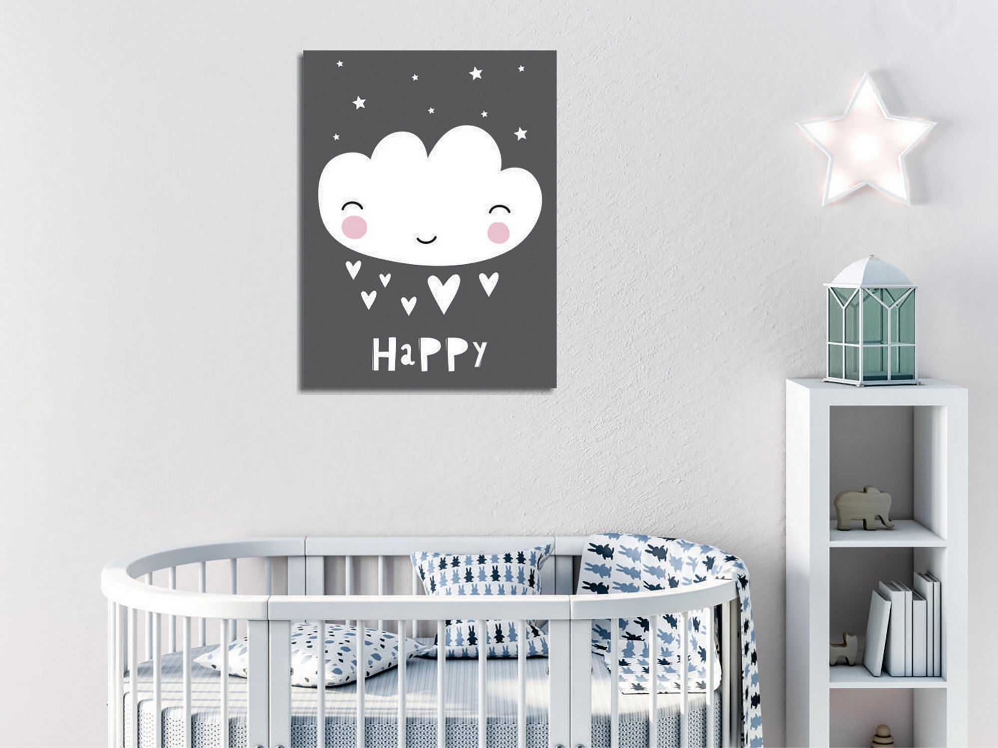 Quadro Decorativo em Tela com Moldura de Madeira - Impressão Digital Multicolor 30x40cm