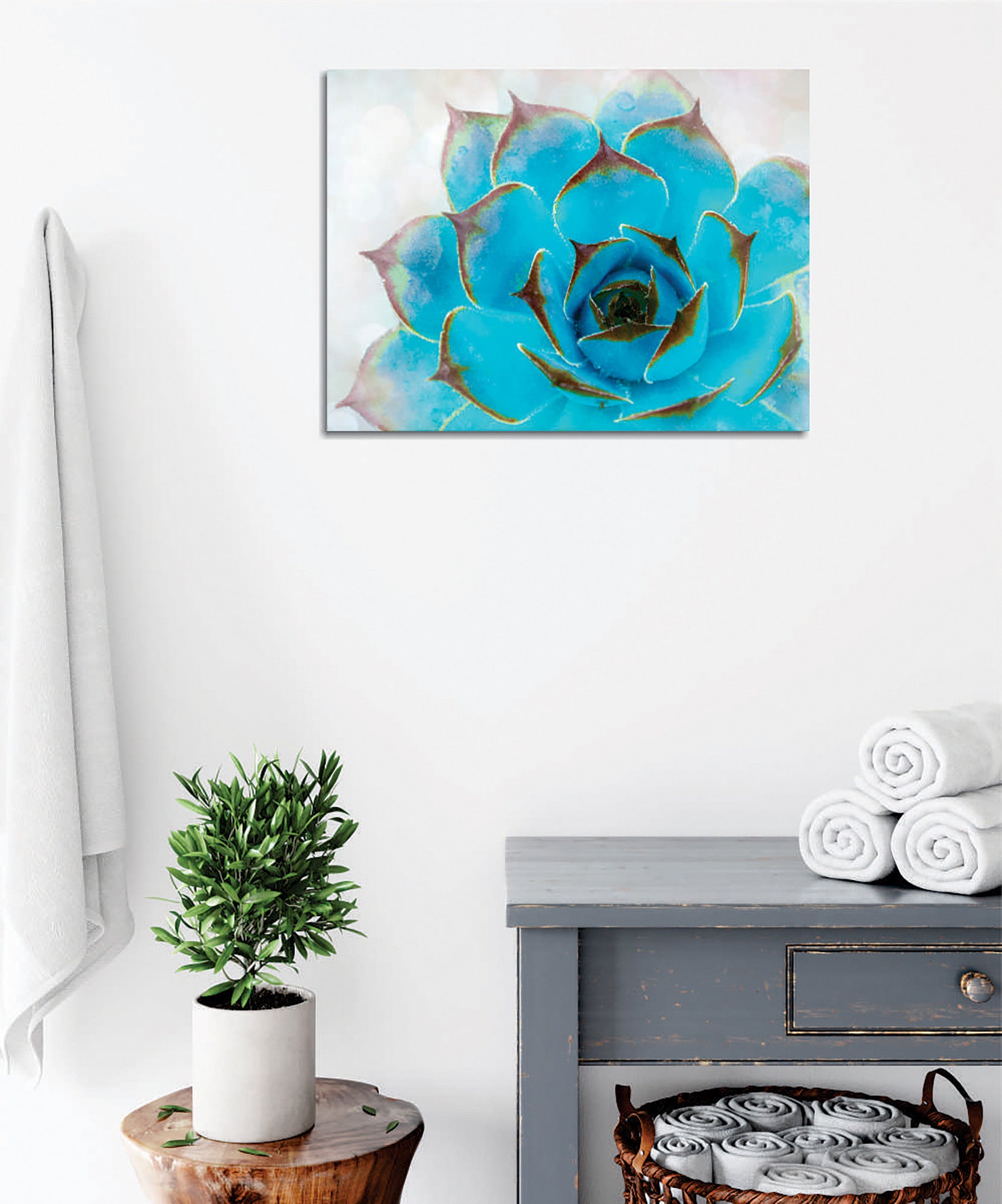 Quadro Decorativo em Tela com Moldura de Madeira - Impressão Digital Multicolor 30x40cm