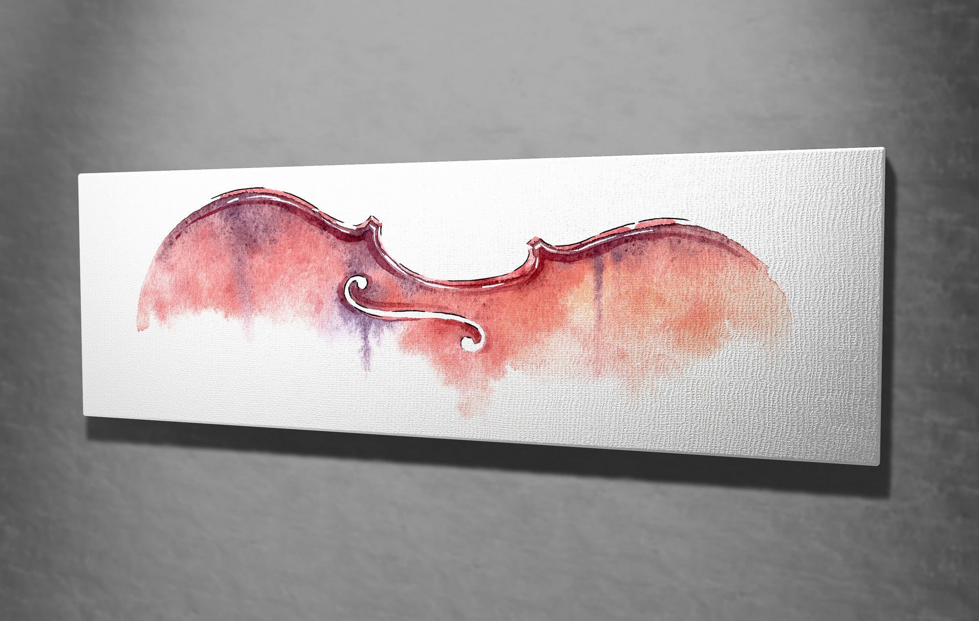 Quadro Decorativo em Tela com Moldura de Madeira - Impressão Digital Multicolor 30x80cm