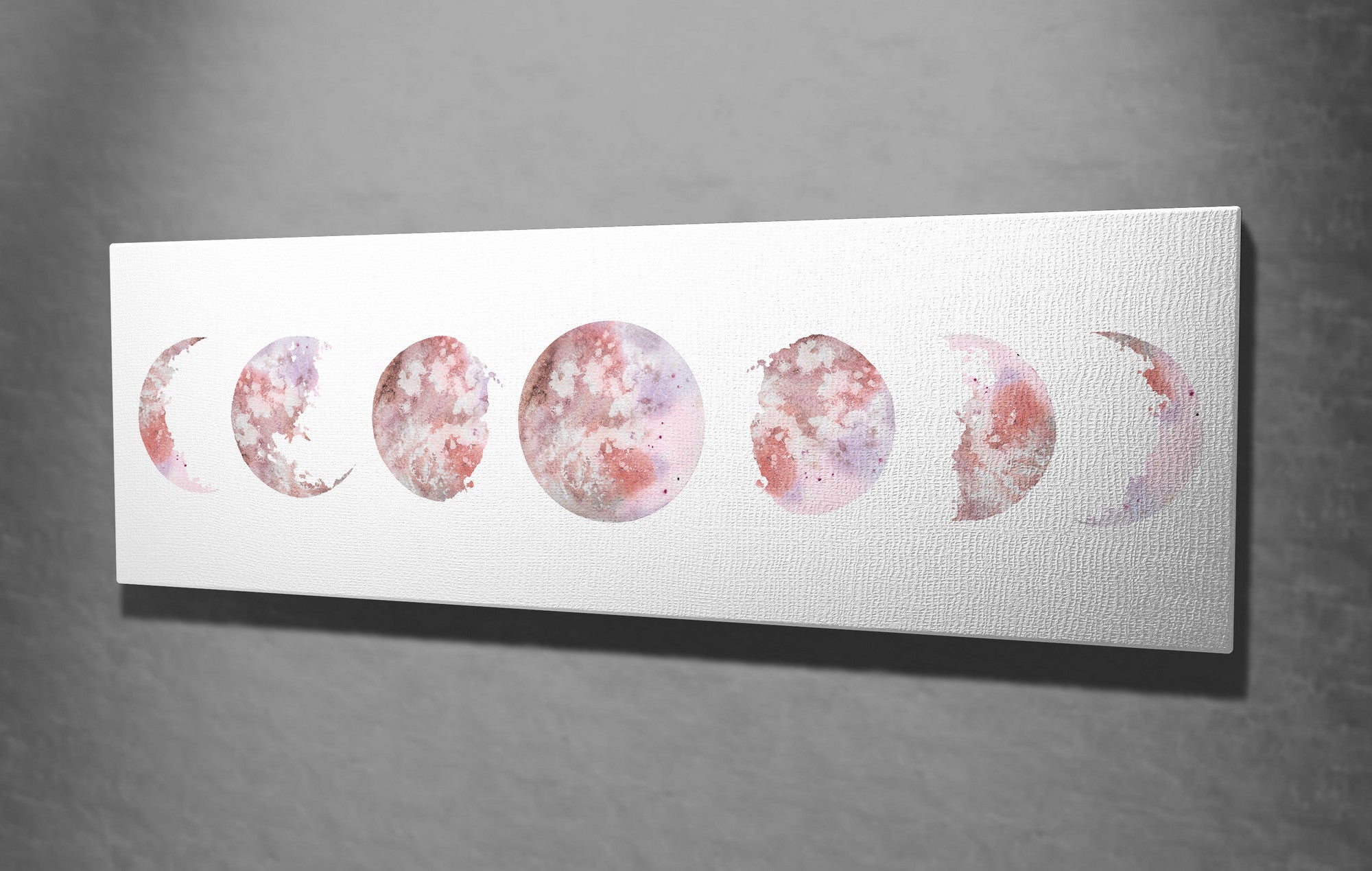 Quadro Decorativo em Tela com Moldura de Madeira - Impressão Digital Multicolor 30x80cm