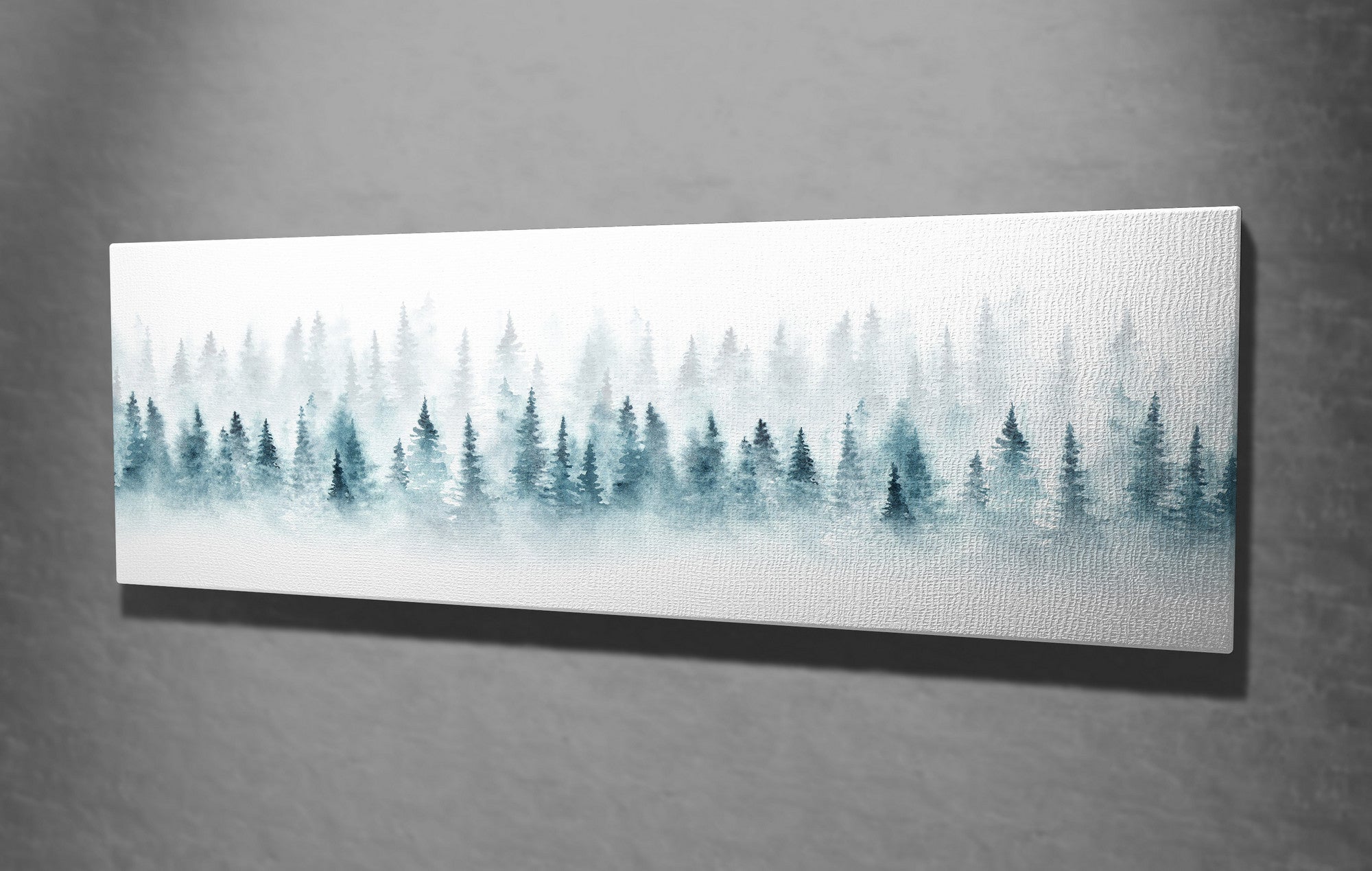 Quadro Decorativo em Tela com Moldura de Madeira - Impressão Digital Multicolor 30x80cm