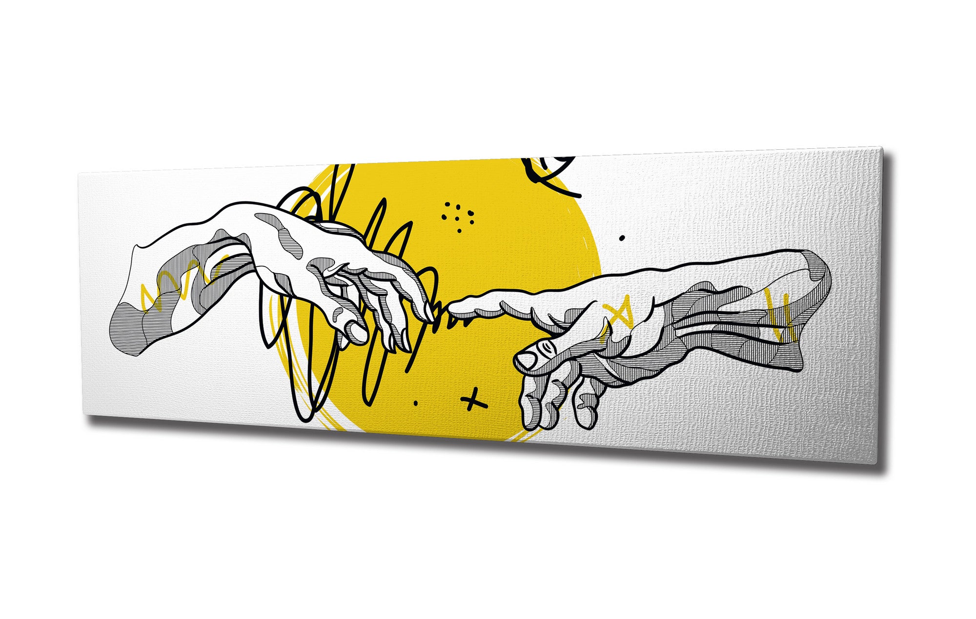 Quadro Decorativo em Tela com Moldura de Madeira - Impressão Digital Multicolor 30x80cm