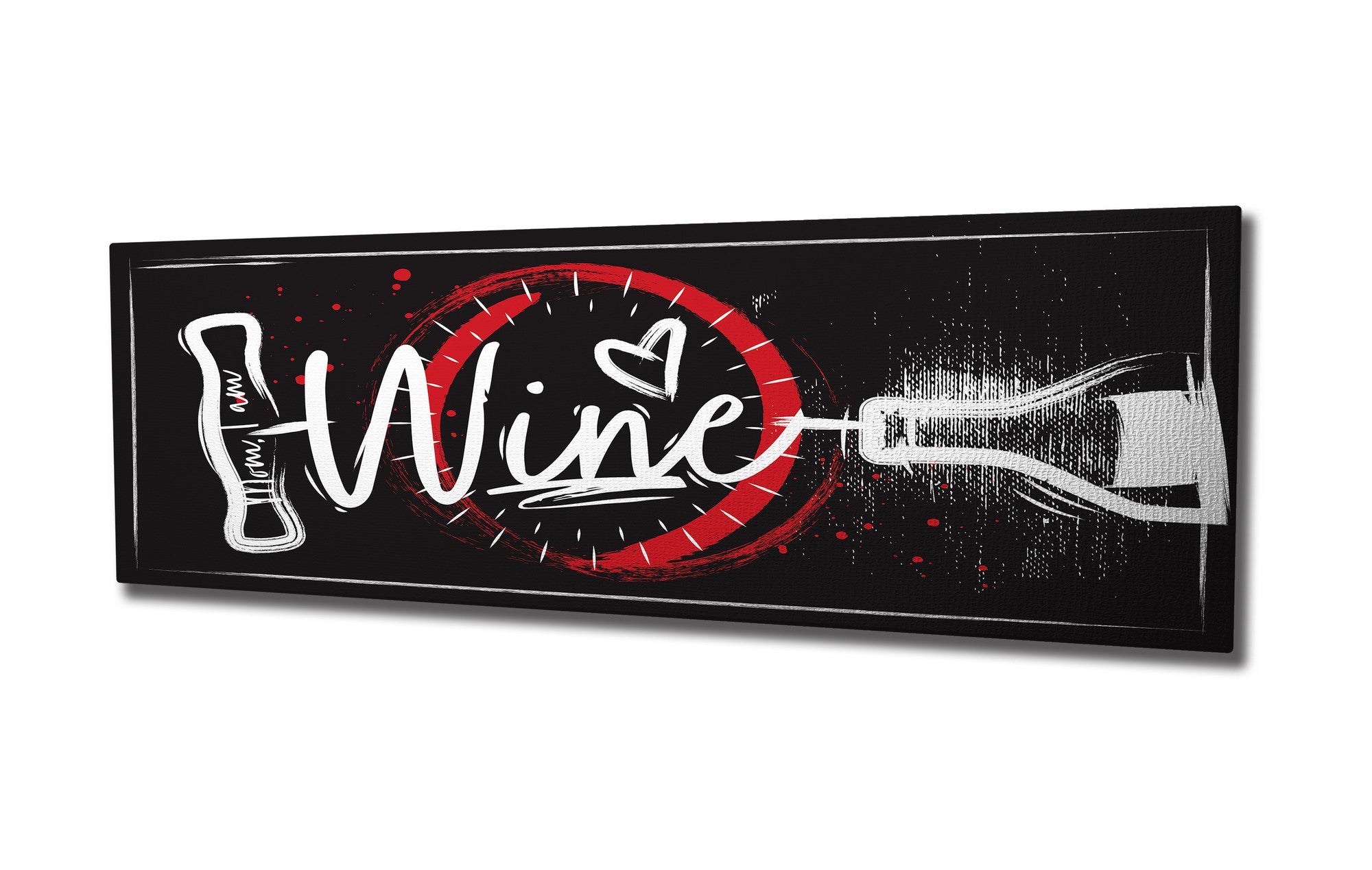 Quadro Decorativo em Tela com Moldura de Madeira - Impressão Digital Multicolor 30x80cm