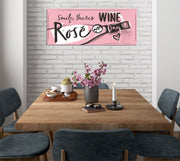 Quadro Decorativo em Tela com Moldura de Madeira - Impressão Digital Multicolor 30x80cm