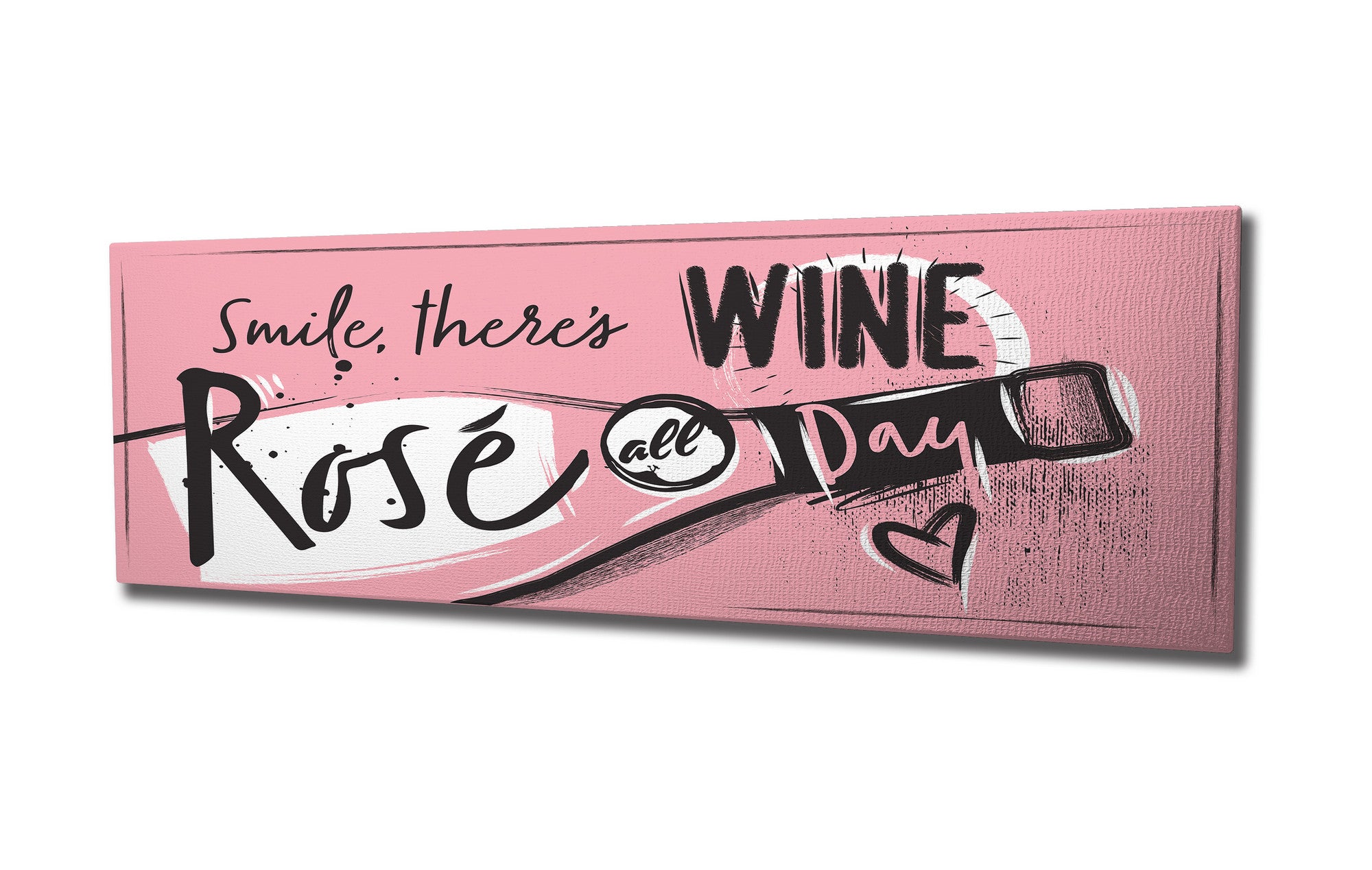 Quadro Decorativo em Tela com Moldura de Madeira - Impressão Digital Multicolor 30x80cm