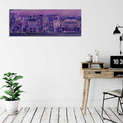 Quadro Decorativo em Tela com Moldura de Madeira - Impressão Digital Multicolor 30x80cm