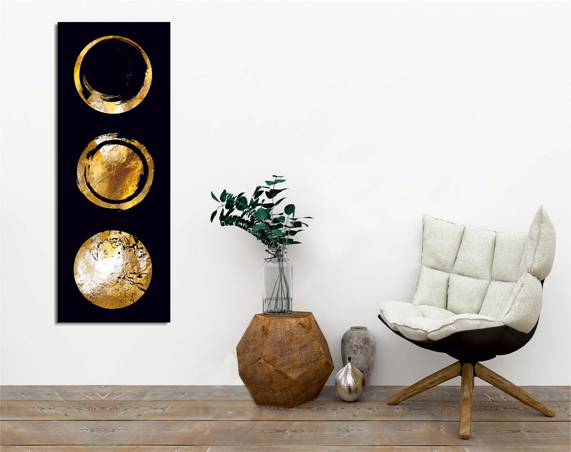 Impressionante pintura decorativa em tela, 30 x 80 cm | 60% algodão / 40% poliéster, emoldurada | Impressão digital de artista anônimo | Perfeito para decoração de casa