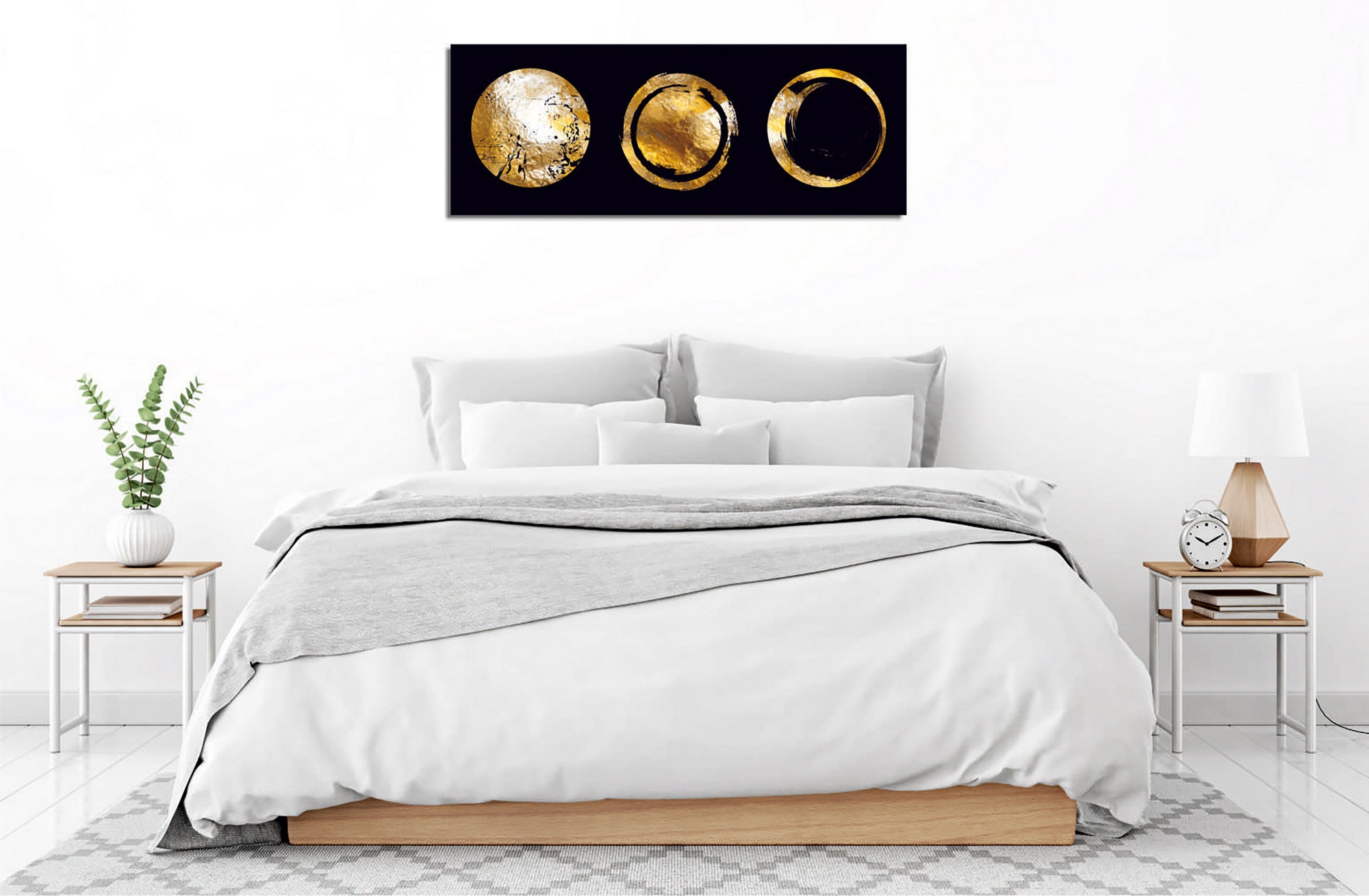 Impressionante pintura decorativa em tela, 30 x 80 cm | 60% algodão / 40% poliéster, emoldurada | Impressão digital de artista anônimo | Perfeito para decoração de casa