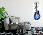 Quadro Decorativo em Tela com Moldura de Madeira - Impressão Digital Multicolor 30x80cm