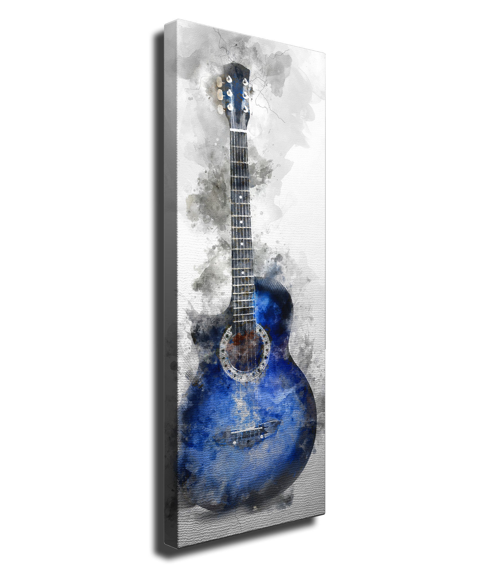 Quadro Decorativo em Tela com Moldura de Madeira - Impressão Digital Multicolor 30x80cm