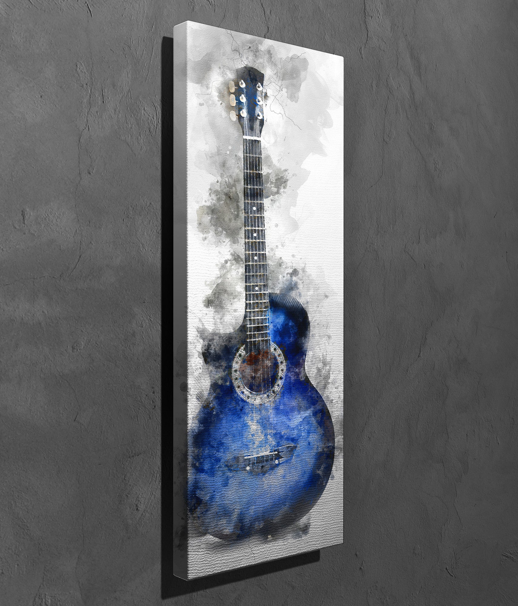 Quadro Decorativo em Tela com Moldura de Madeira - Impressão Digital Multicolor 30x80cm