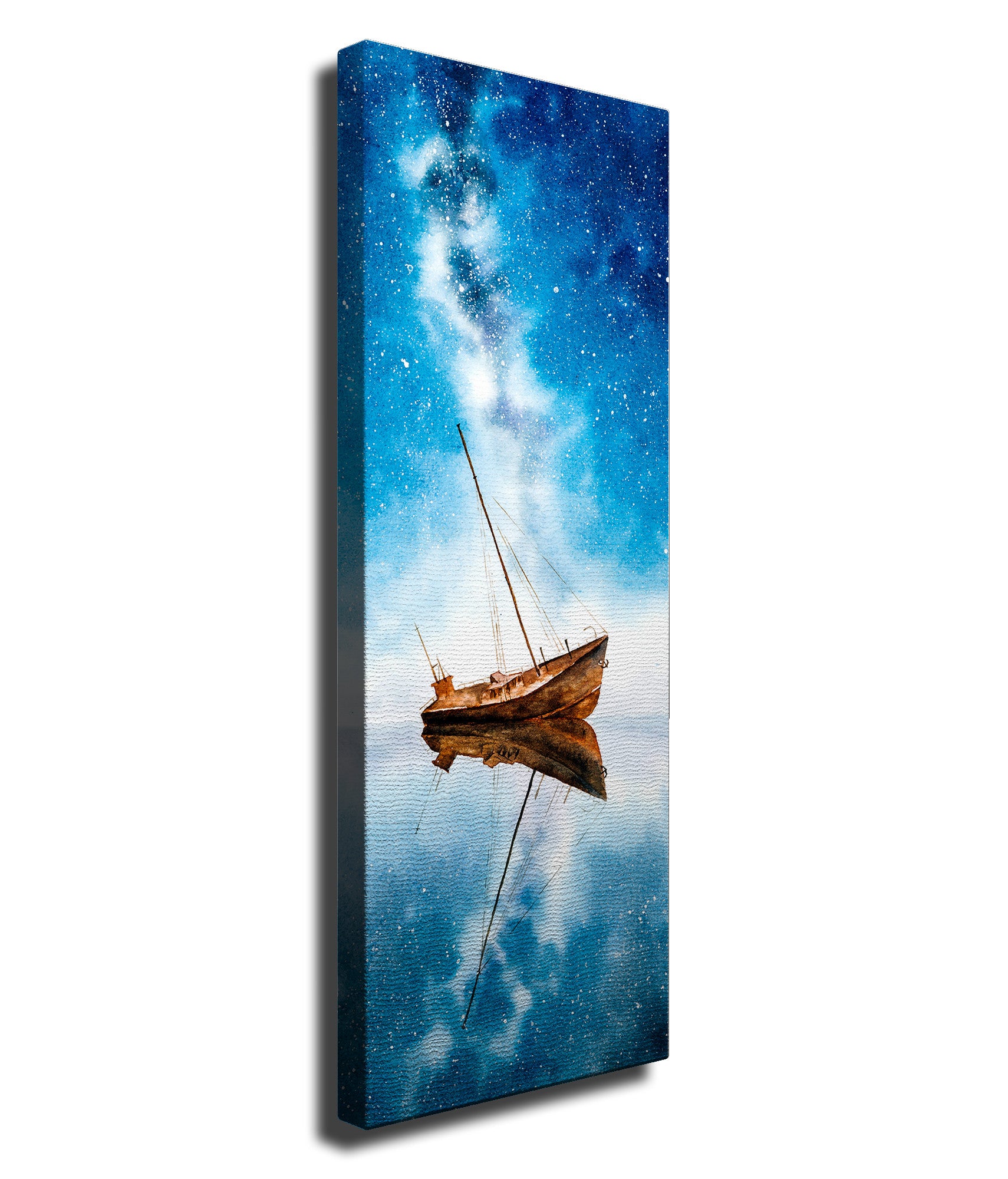 Quadro Decorativo em Tela com Moldura de Madeira - Impressão Digital Multicolor 30x80cm