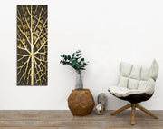 Quadro Decorativo em Tela com Moldura de Madeira - Impressão Digital Multicolor 30x80cm