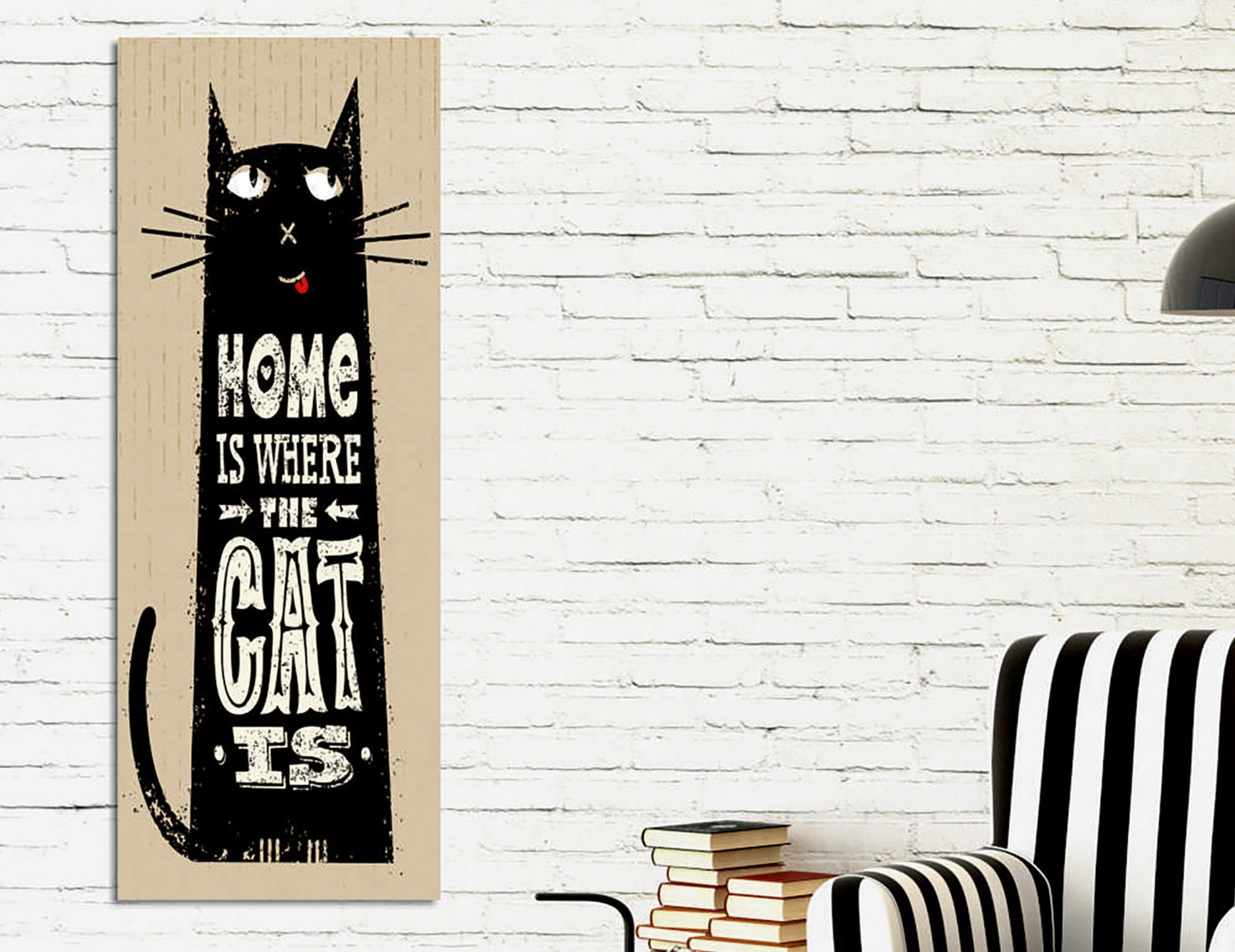 Quadro Decorativo em Tela com Moldura de Madeira - Impressão Digital Multicolor 30x80cm