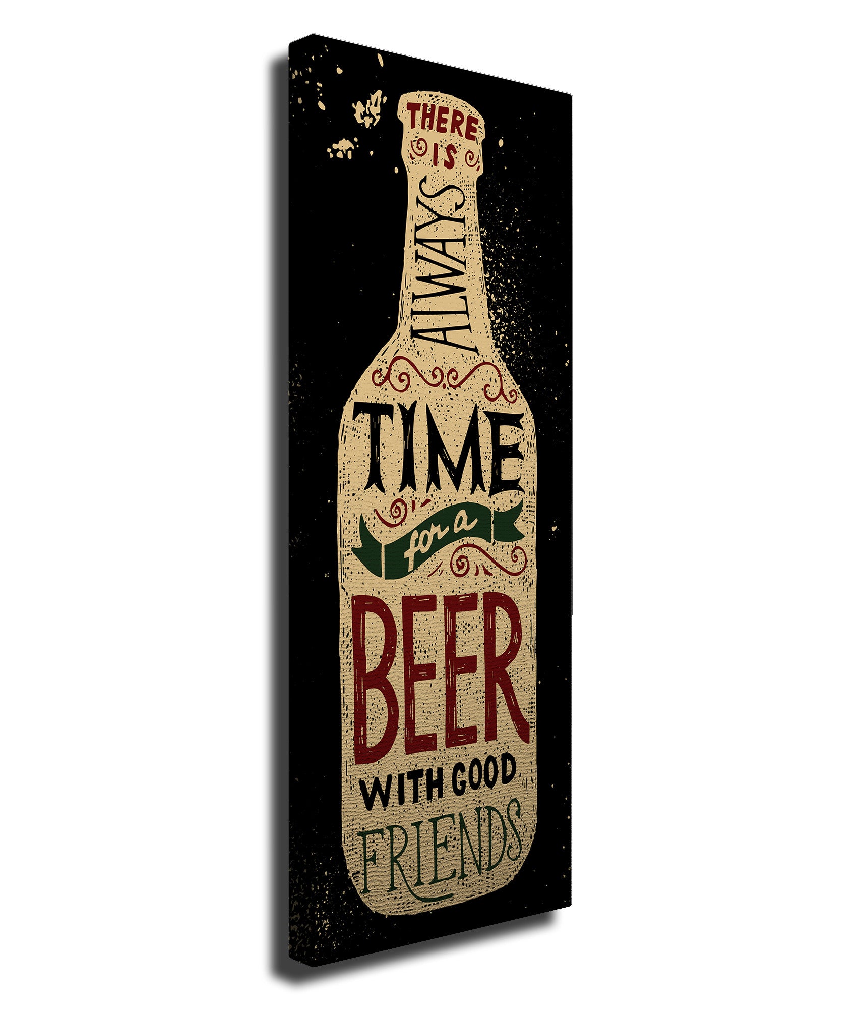 Quadro Decorativo em Tela com Moldura de Madeira - Impressão Digital Multicolor 30x80cm