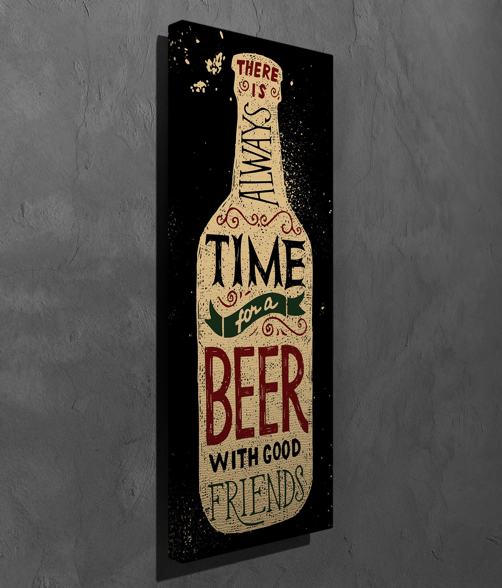 Quadro Decorativo em Tela com Moldura de Madeira - Impressão Digital Multicolor 30x80cm