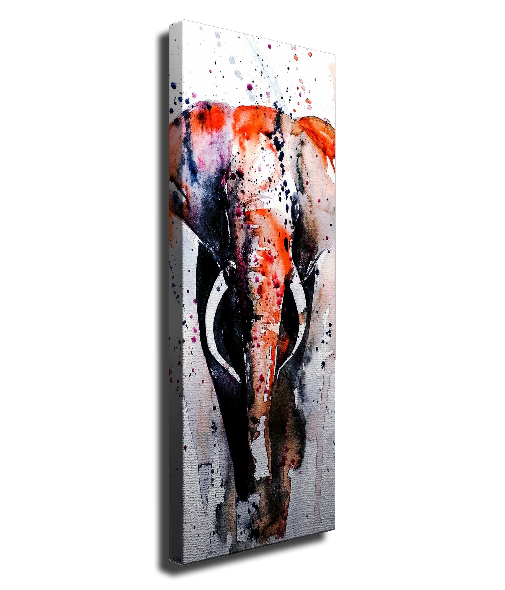 Quadro Decorativo em Tela com Moldura de Madeira - Impressão Digital Multicolor 30x80cm