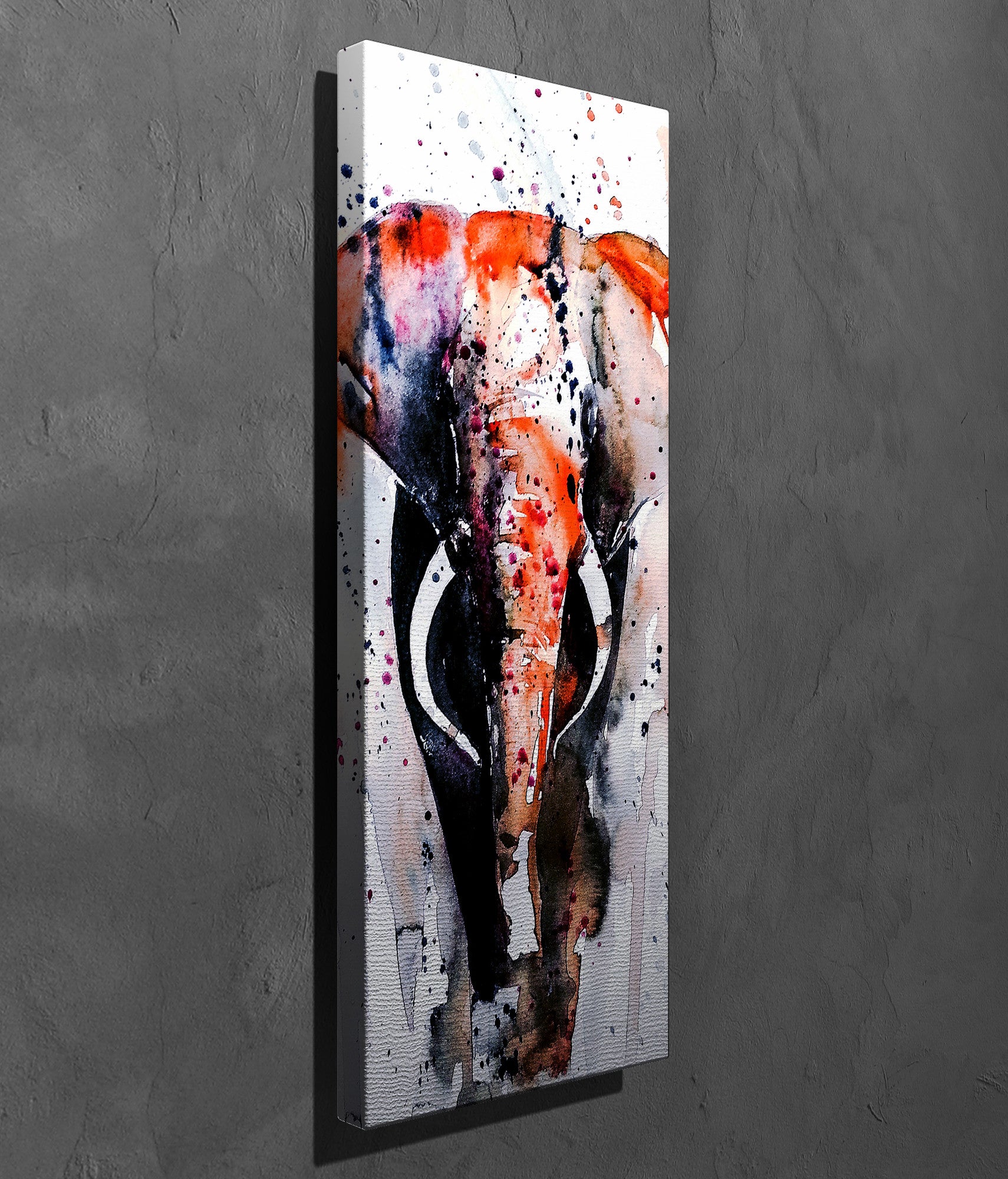 Quadro Decorativo em Tela com Moldura de Madeira - Impressão Digital Multicolor 30x80cm