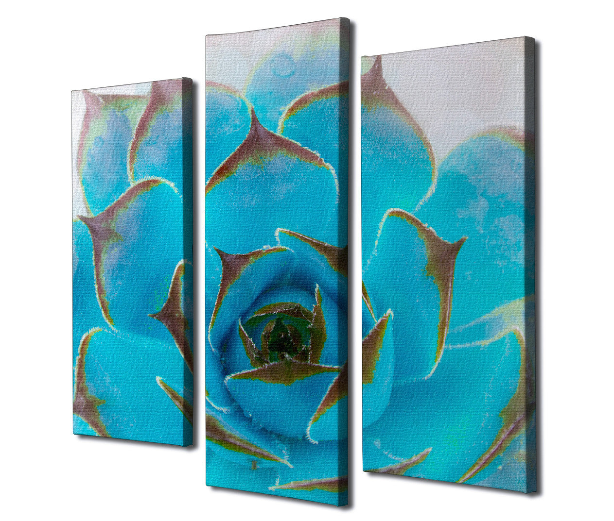 Conjunto de 3 Quadros Decorativos em Tela com Moldura de Madeira - Impressão Digital Multicolor 20x40cm e 20x45cm