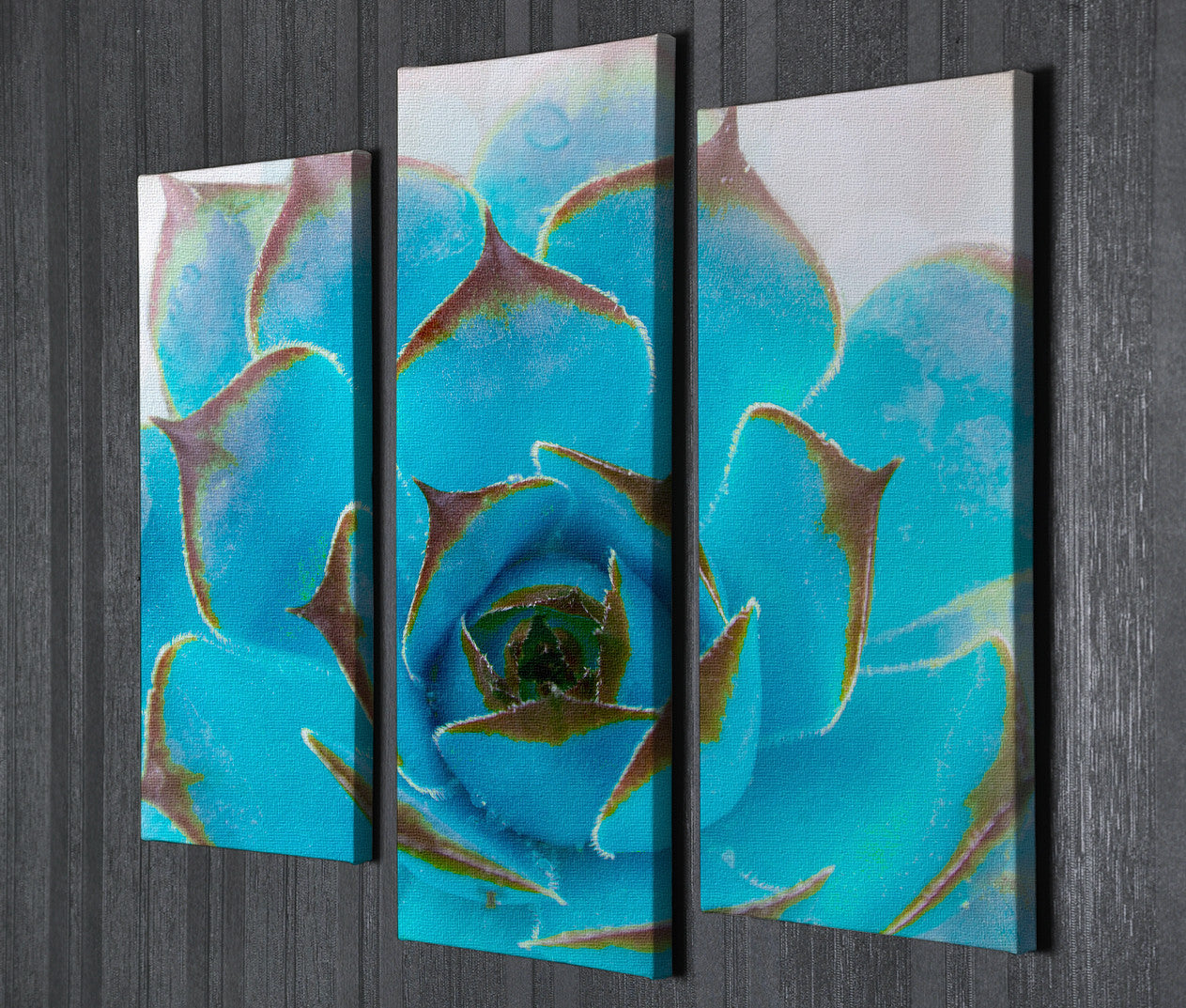 Conjunto de 3 Quadros Decorativos em Tela com Moldura de Madeira - Impressão Digital Multicolor 20x40cm e 20x45cm