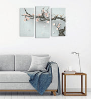 Conjunto de 3 Quadros Decorativos em Tela com Moldura de Madeira - Impressão Digital Multicolor 20x40cm e 20x45cm