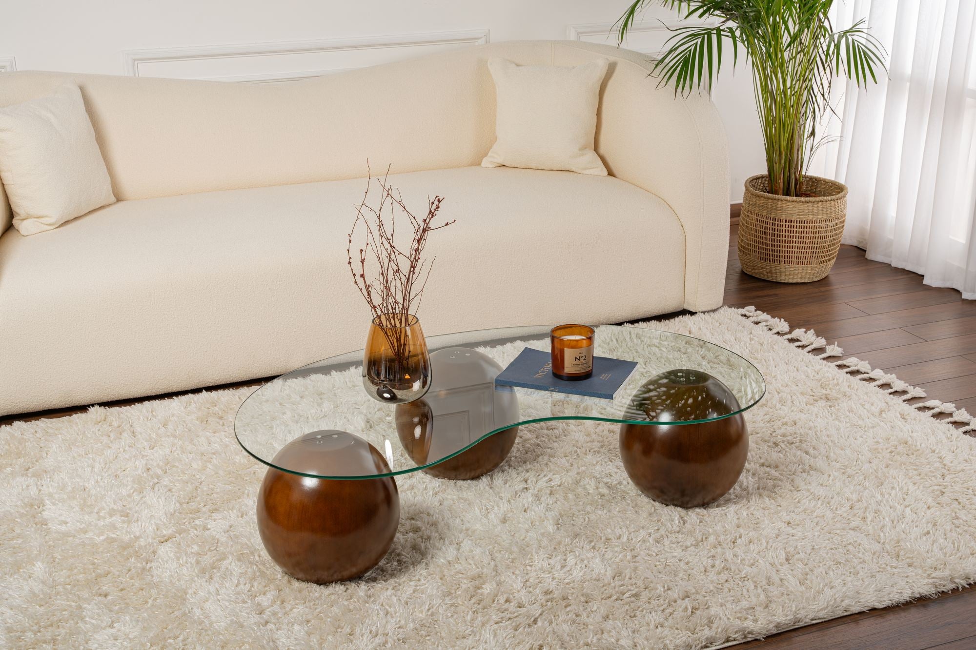 Mesa de Centro-Sphere-Nogueira
Transparente