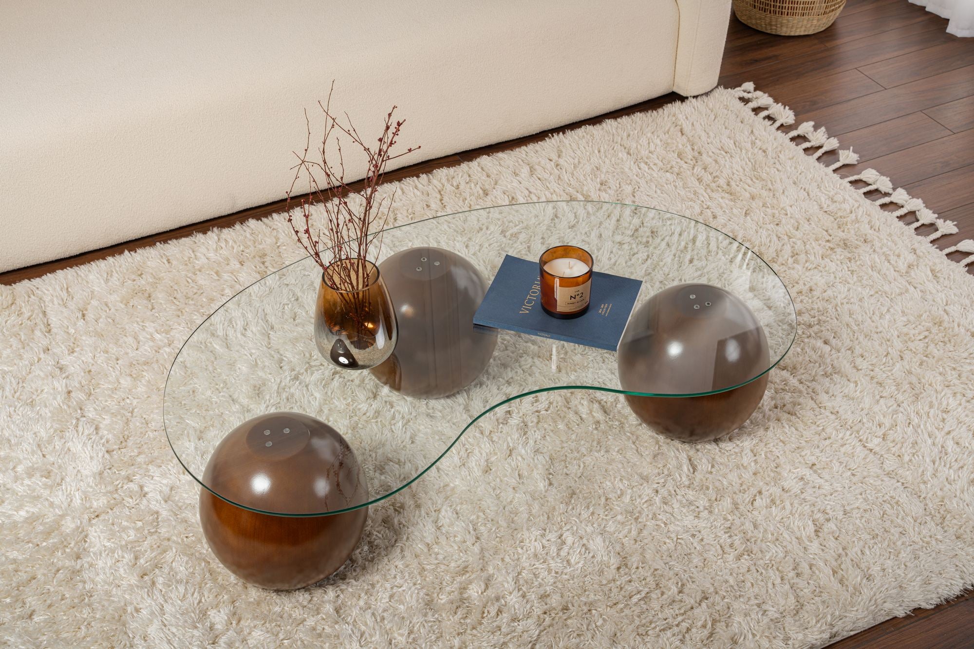 Mesa de Centro-Sphere-Nogueira
Transparente