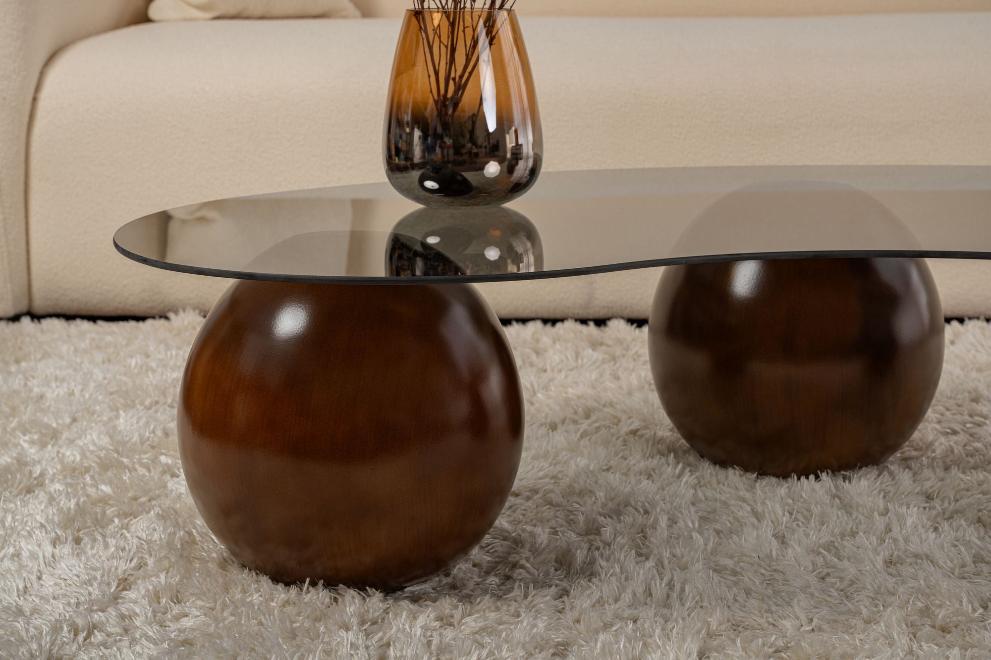 Mesa de Centro-Sphere-Nogueira
Cinza
