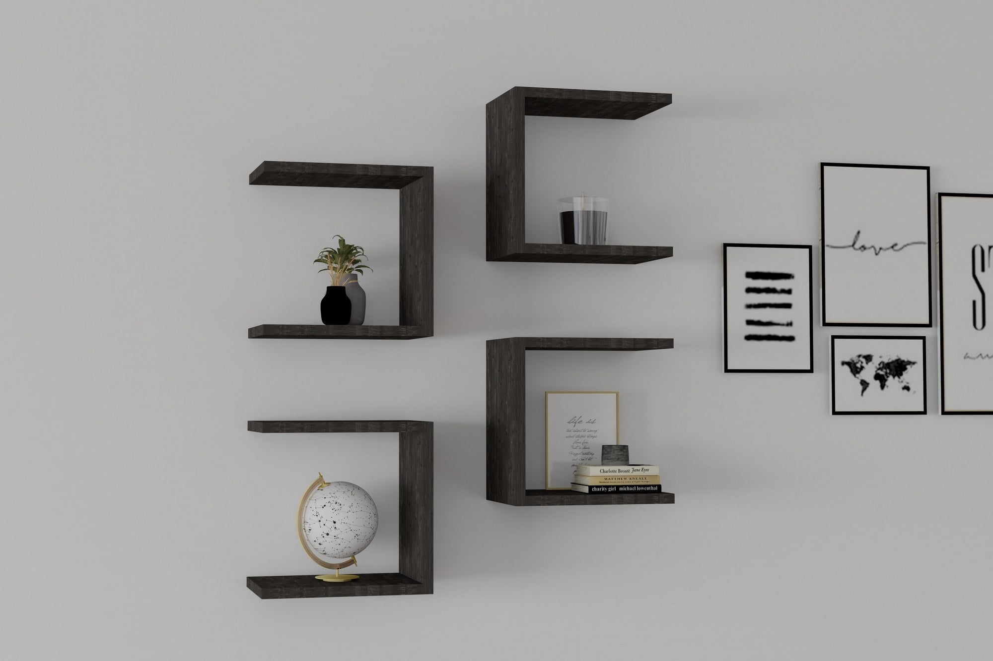 Prateleira de parede-Base-Antracite