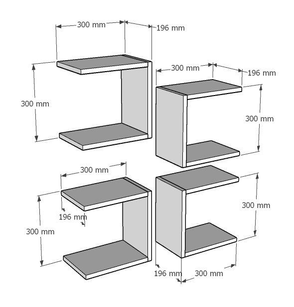 Prateleira de parede-Base-Antracite