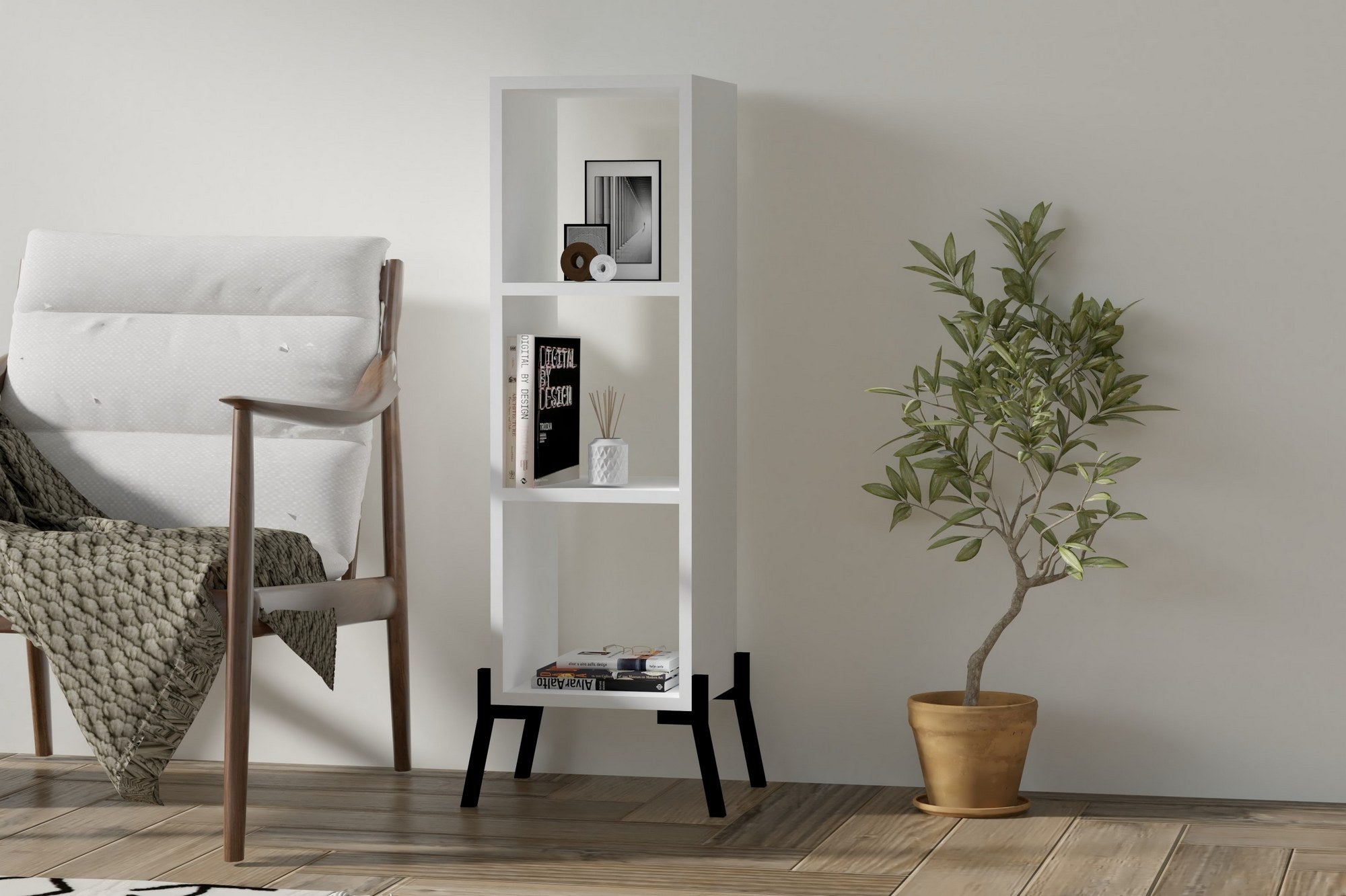 Estante de livros-Gordes-Branco