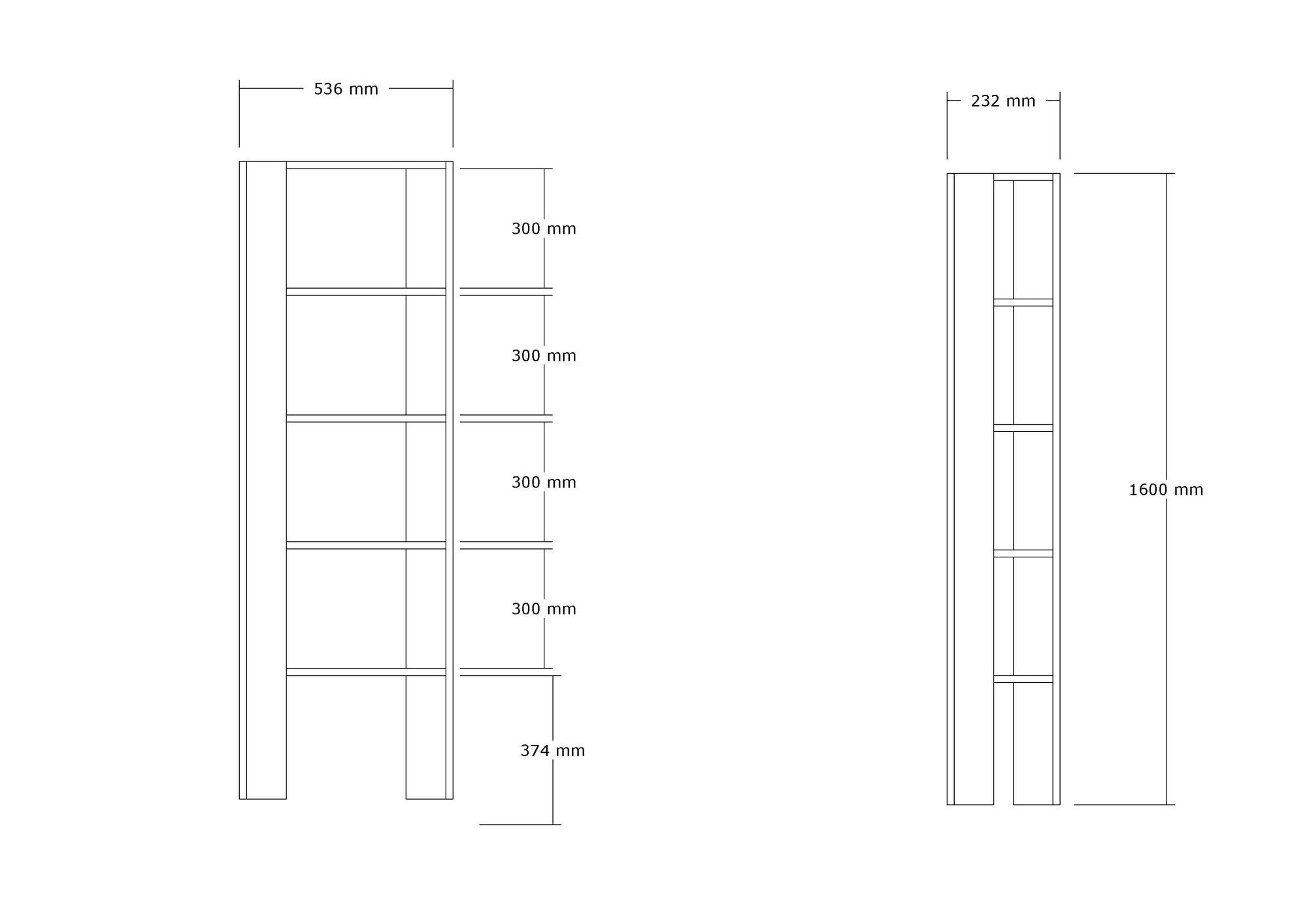 Estante de livros-Pucon-Carvalho