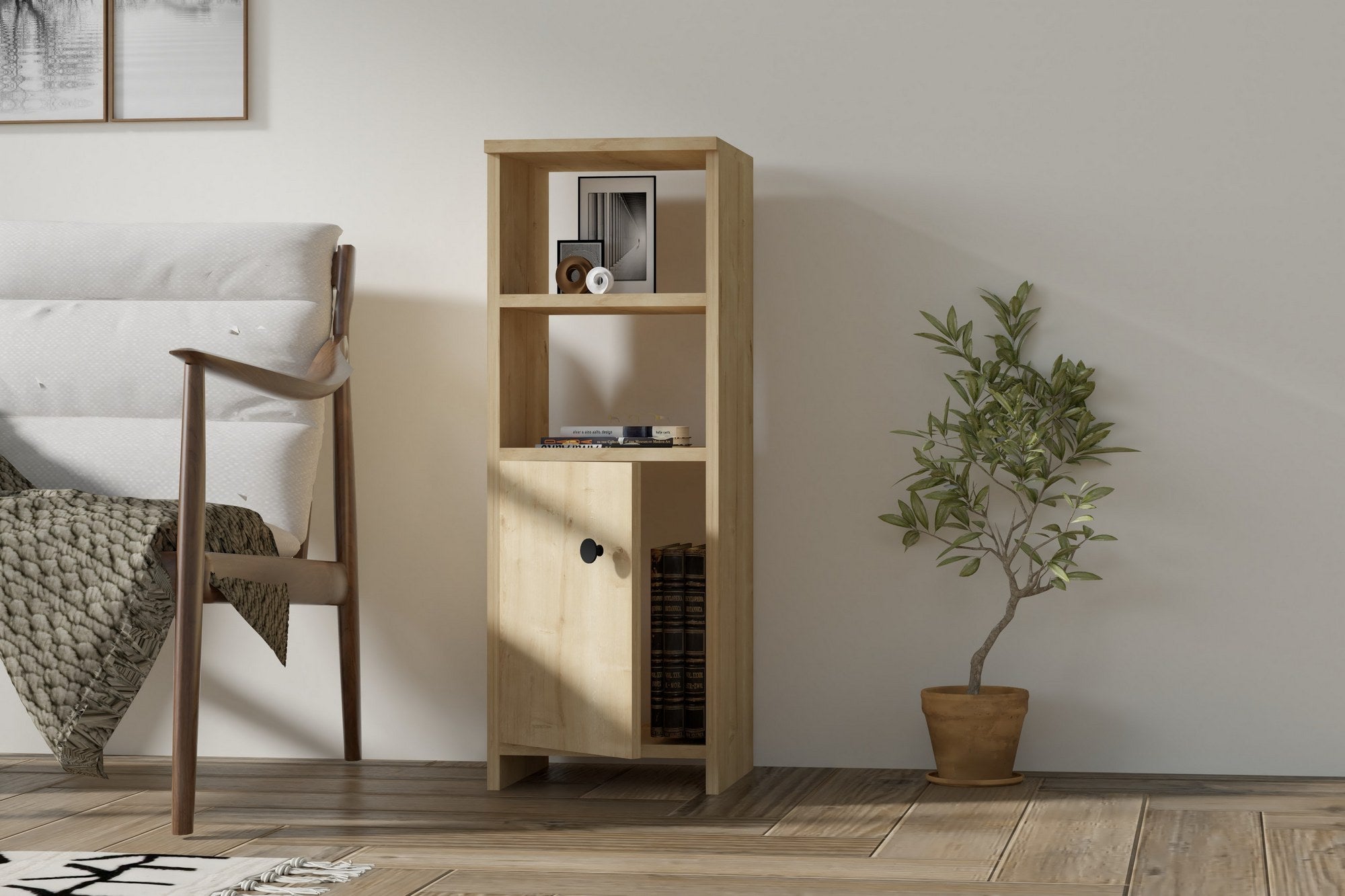 Estante de livros-Owen-Safira