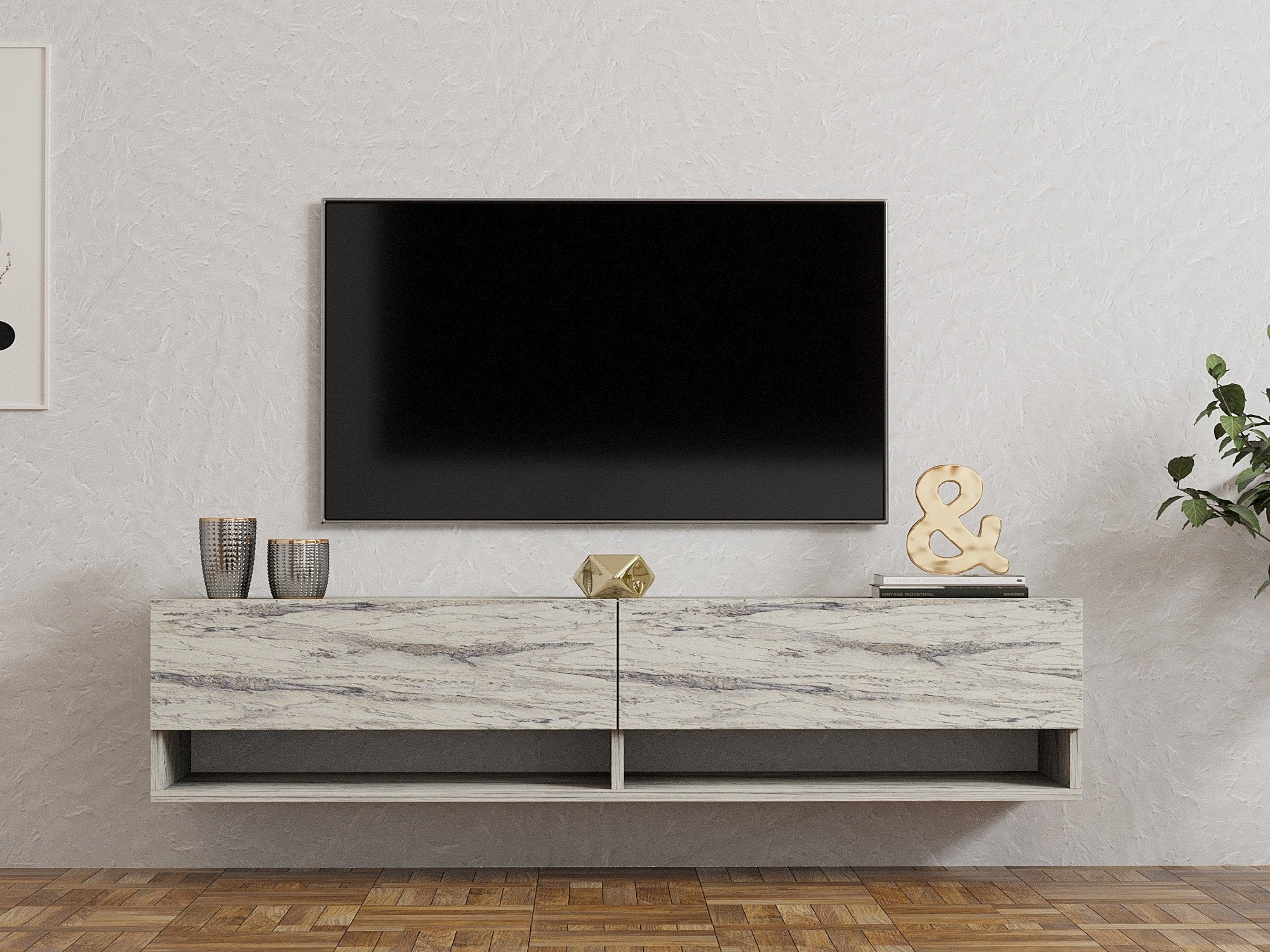 Móvel de TV-Arges-Travertino
